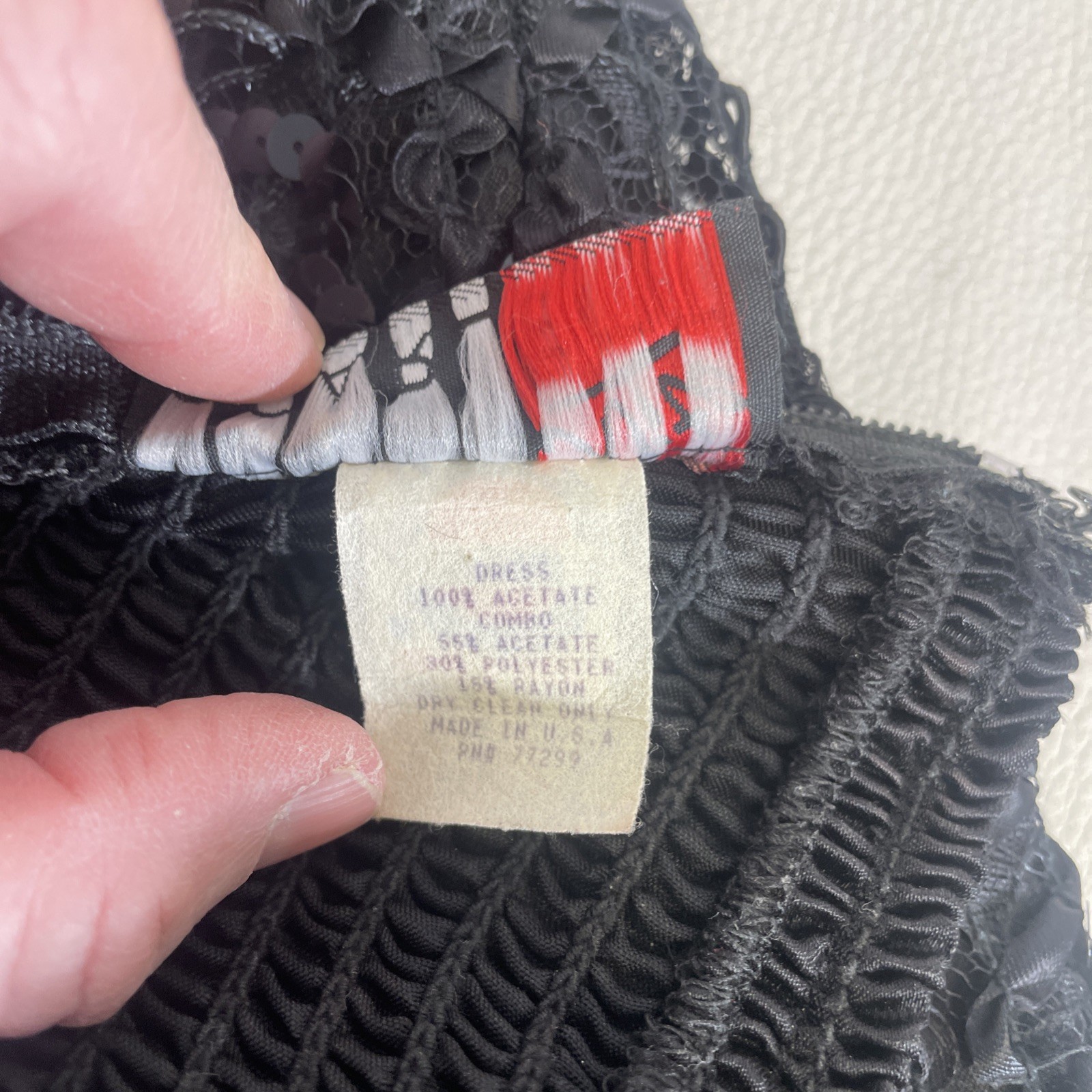 Vintage 1980’s Scarlett Nite Sz 7/8 Black Sequin Strapless Bubble Dress