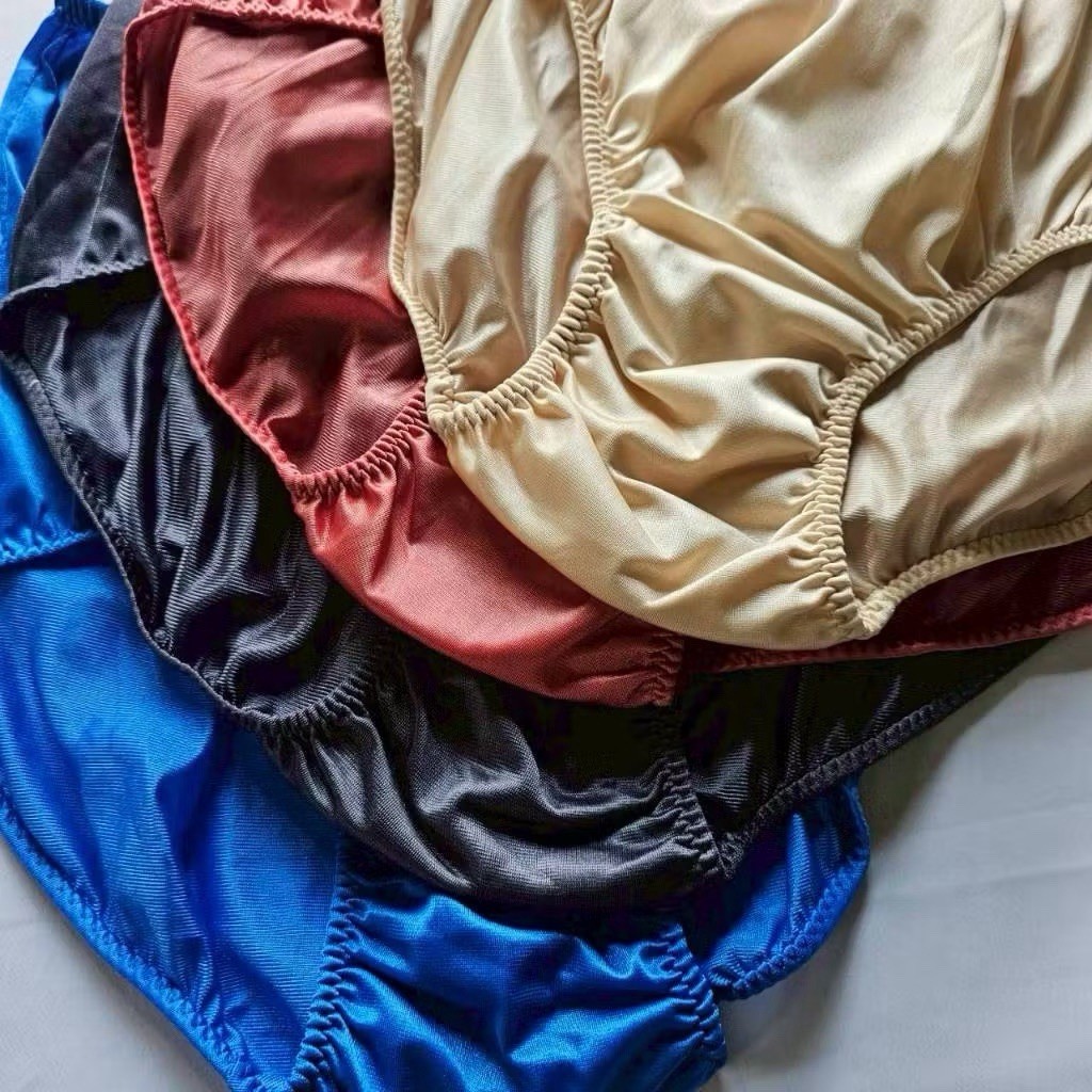 6 PCS Panties Hip 42-48 Inch Double Nylon Crotch Slippery Briefs Vintage Granny