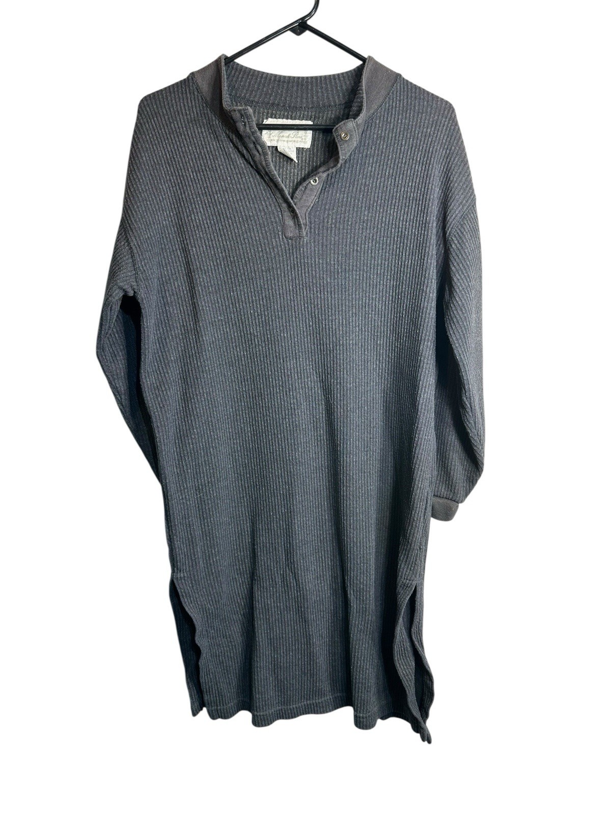 mariah rose womens vintage grey long sleeve dress nightgown size medium gray