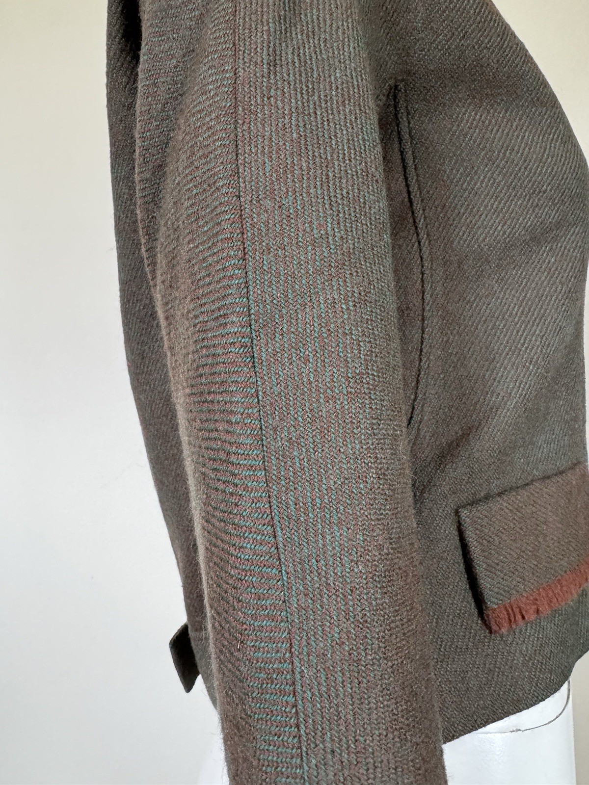 VTG 40s/50s Women’s Hyde Park Drum Tweed Jacket Back Bow Mid Century Retro Chic