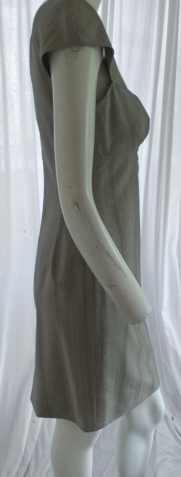 Gianni Versace Vintage 1990s Cocktail Dress Metal Logo Clasp Circa 94-96