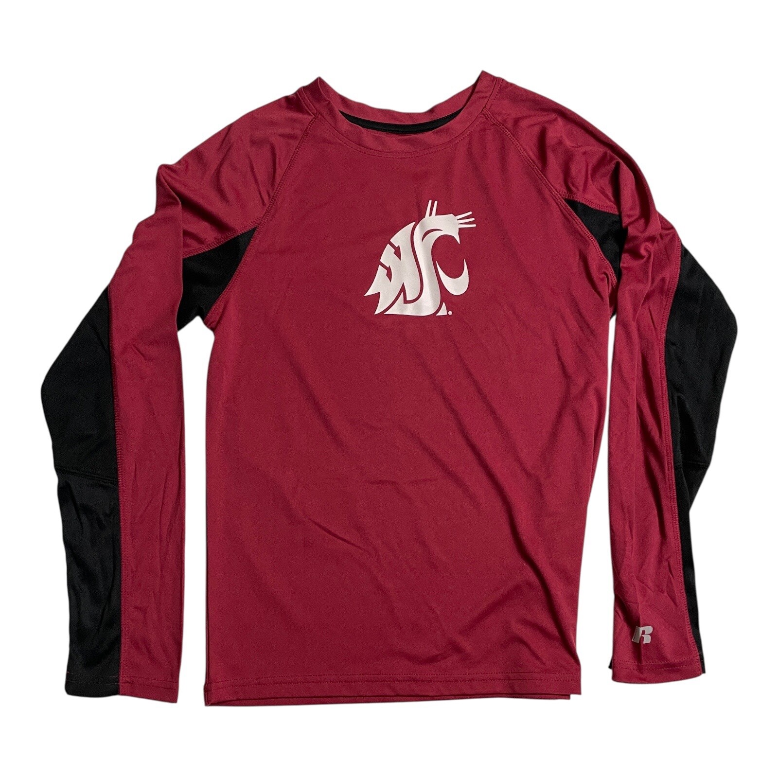 Russell Athletic WSU Cougars Long Sleeve T-Shirt Women’s XL/XG 14-16 Red Black