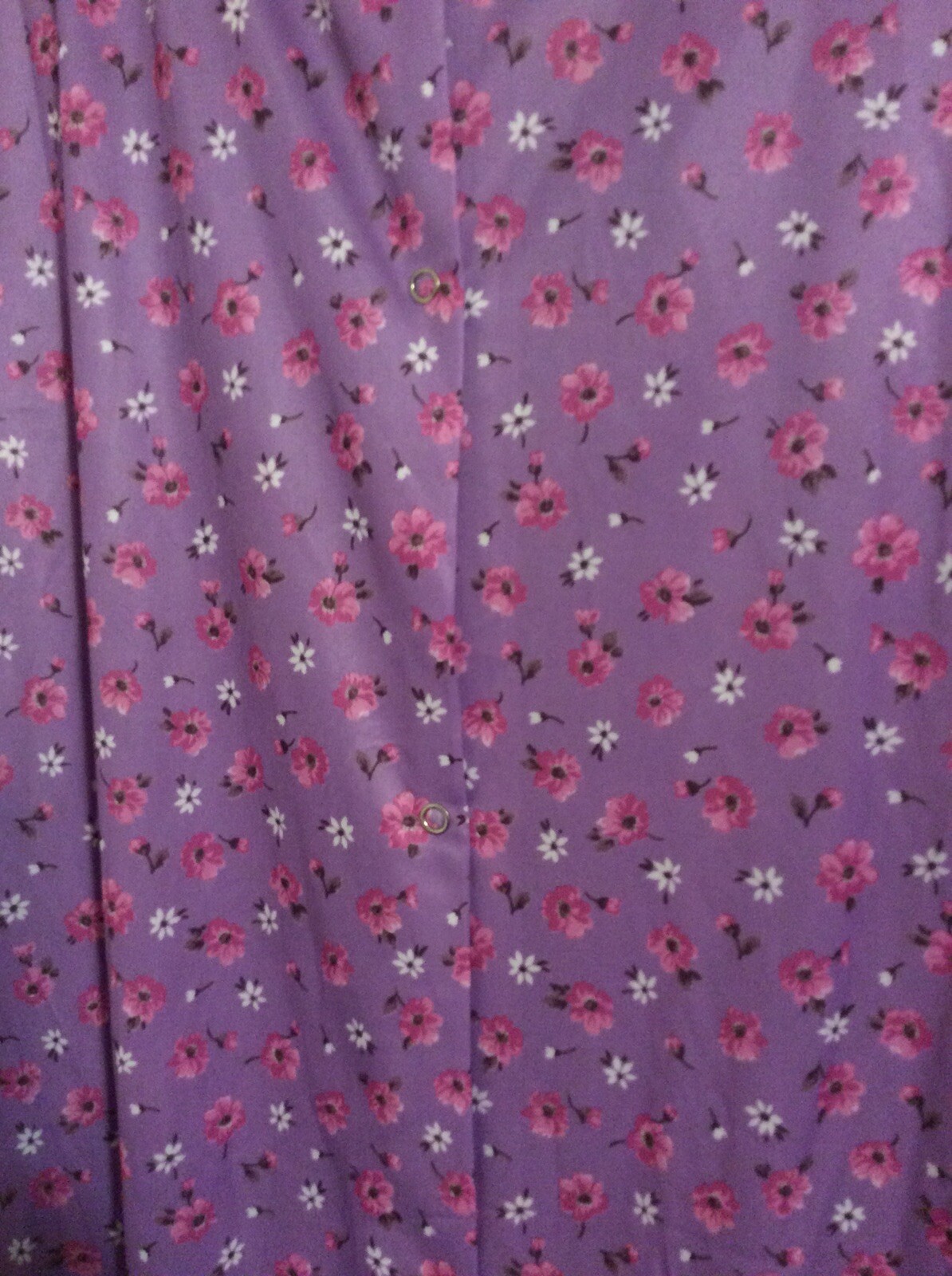 Vintage Ina Carol 3X Housedress Secretary Dress Lavendar With Pink Flowers