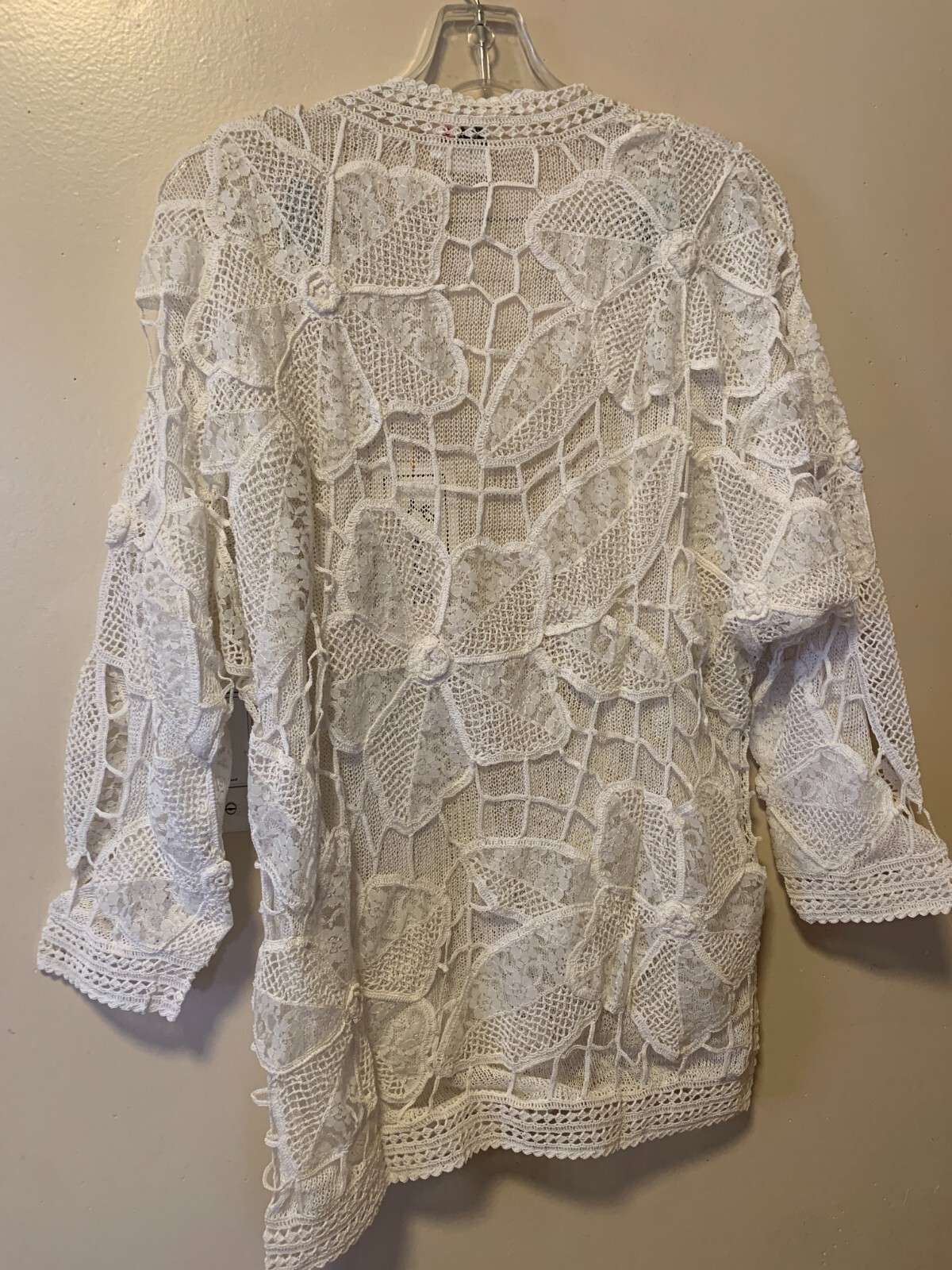 Lim’s 3 Piece Set White Jacket Top & Skirt Crochet Size S NWT