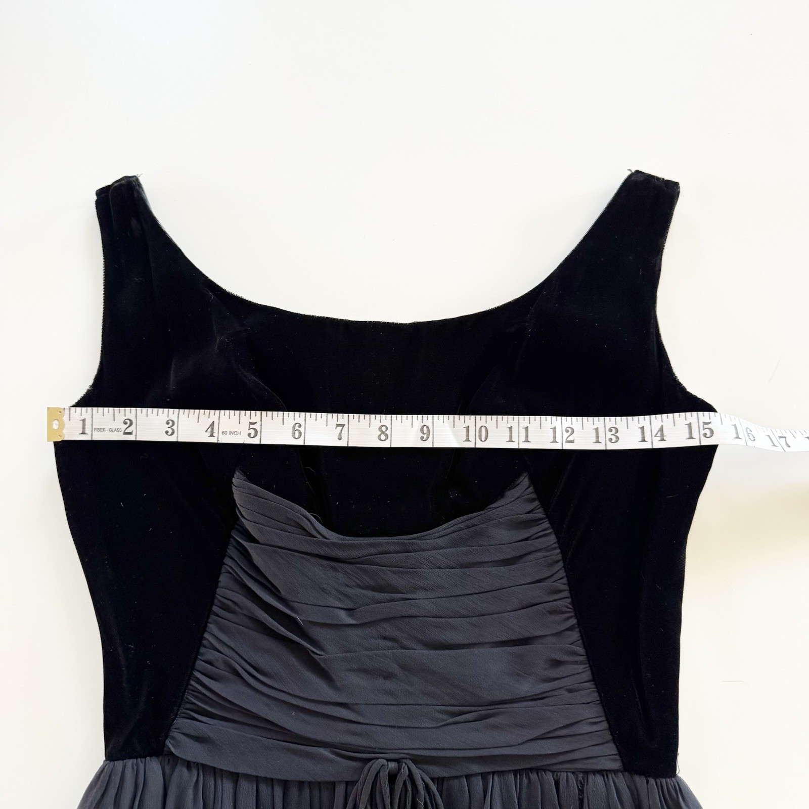 Vintage Union Made Darling Black Midi Dress Size 00 EST 1950s Antique Frock