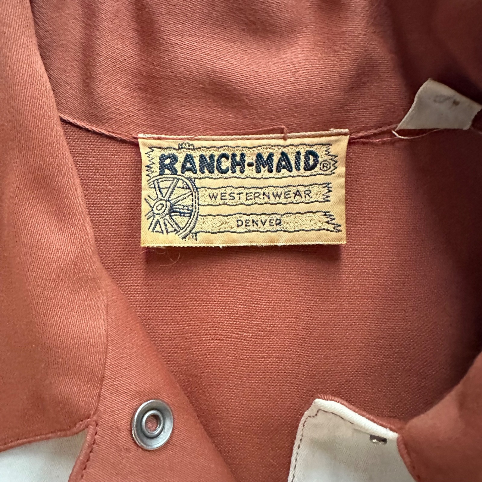 Vtg 1940s Embroidered Ranch Maid Western Wear 2 PC Shirt Pants Suit Rockabilly S