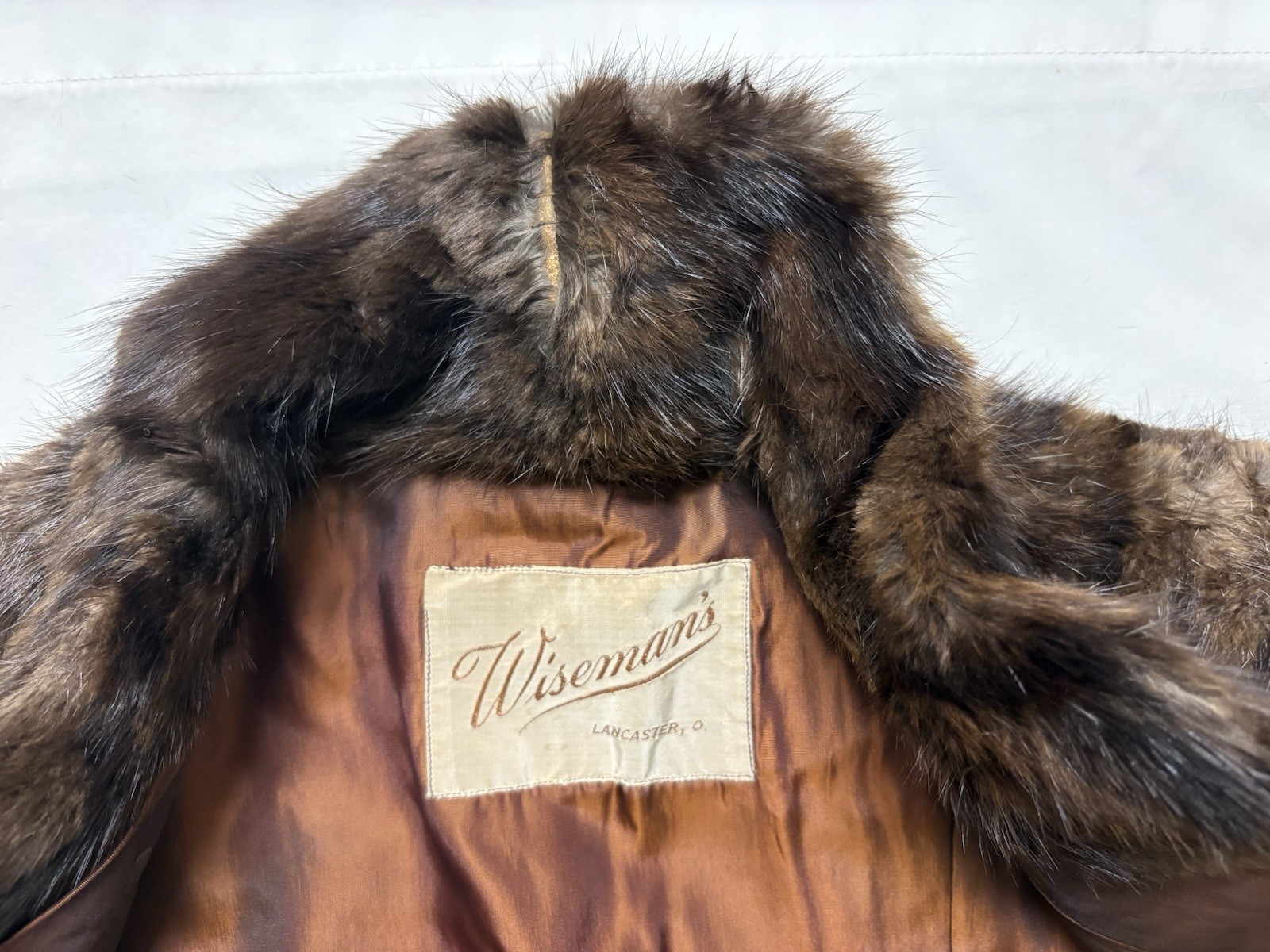 Vintage Mahogany/Black Striped Mink Caplet- Incredibly Beautiful Shiny Fur