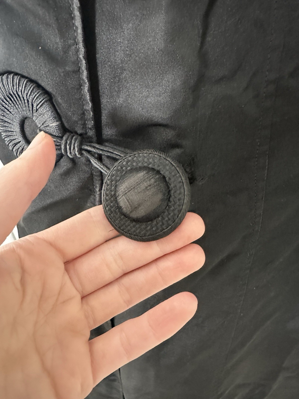 Antique Mourning Era Edwardian Black Duster Overcoat
