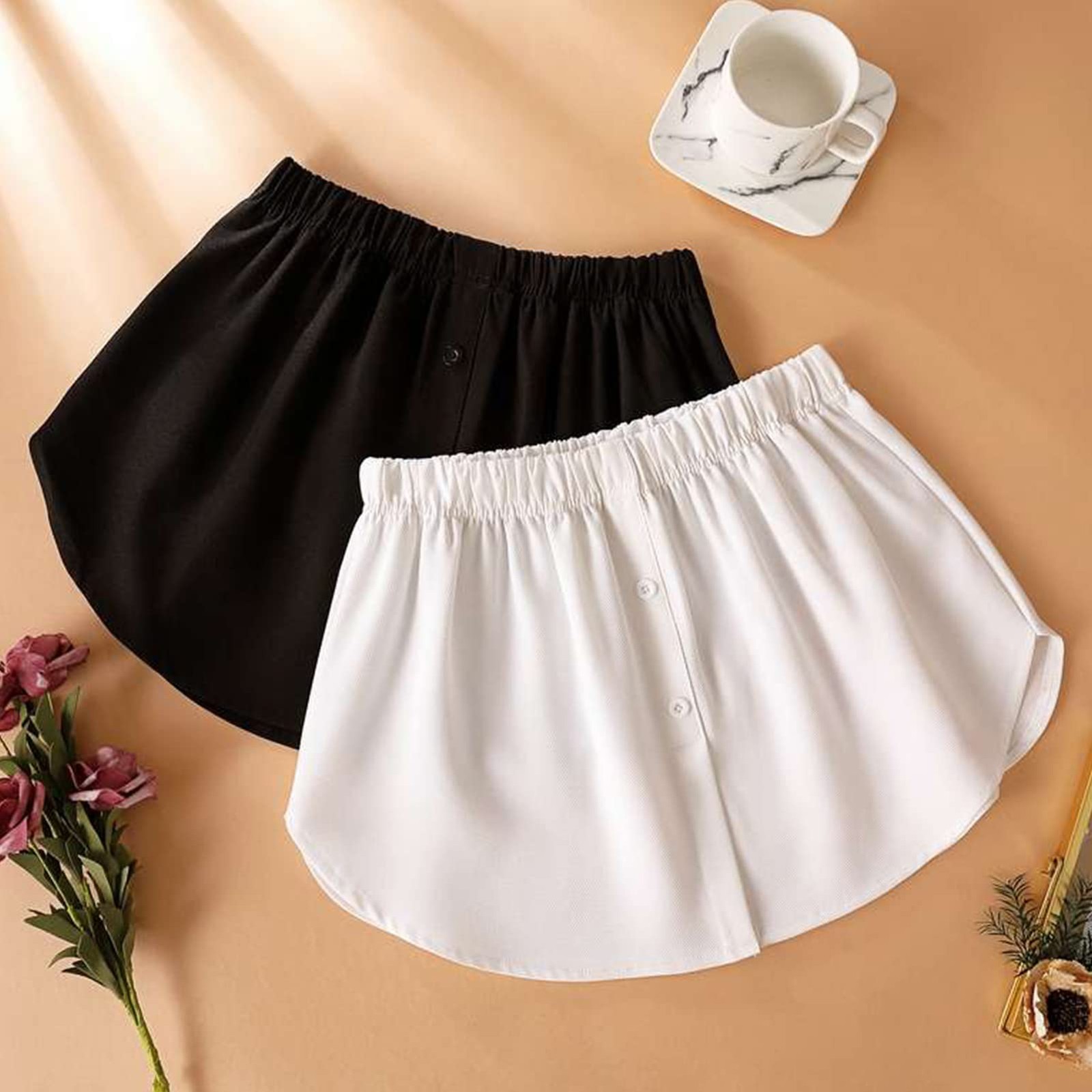 Shirt Extender Women Half Shirts Layering Plus Size Adjustable Fake Top Sweep