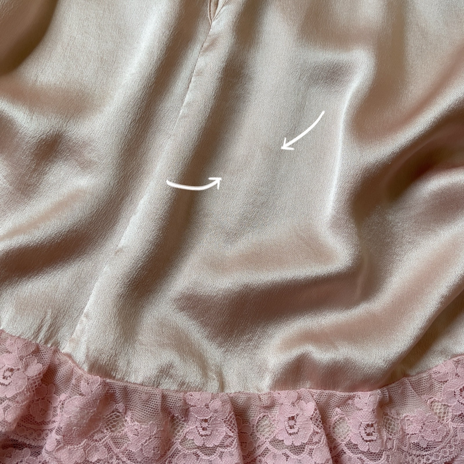 Vintage Victoria’s Secret Blush Peach Pink Silk Lace Mini Slip Dress (M)