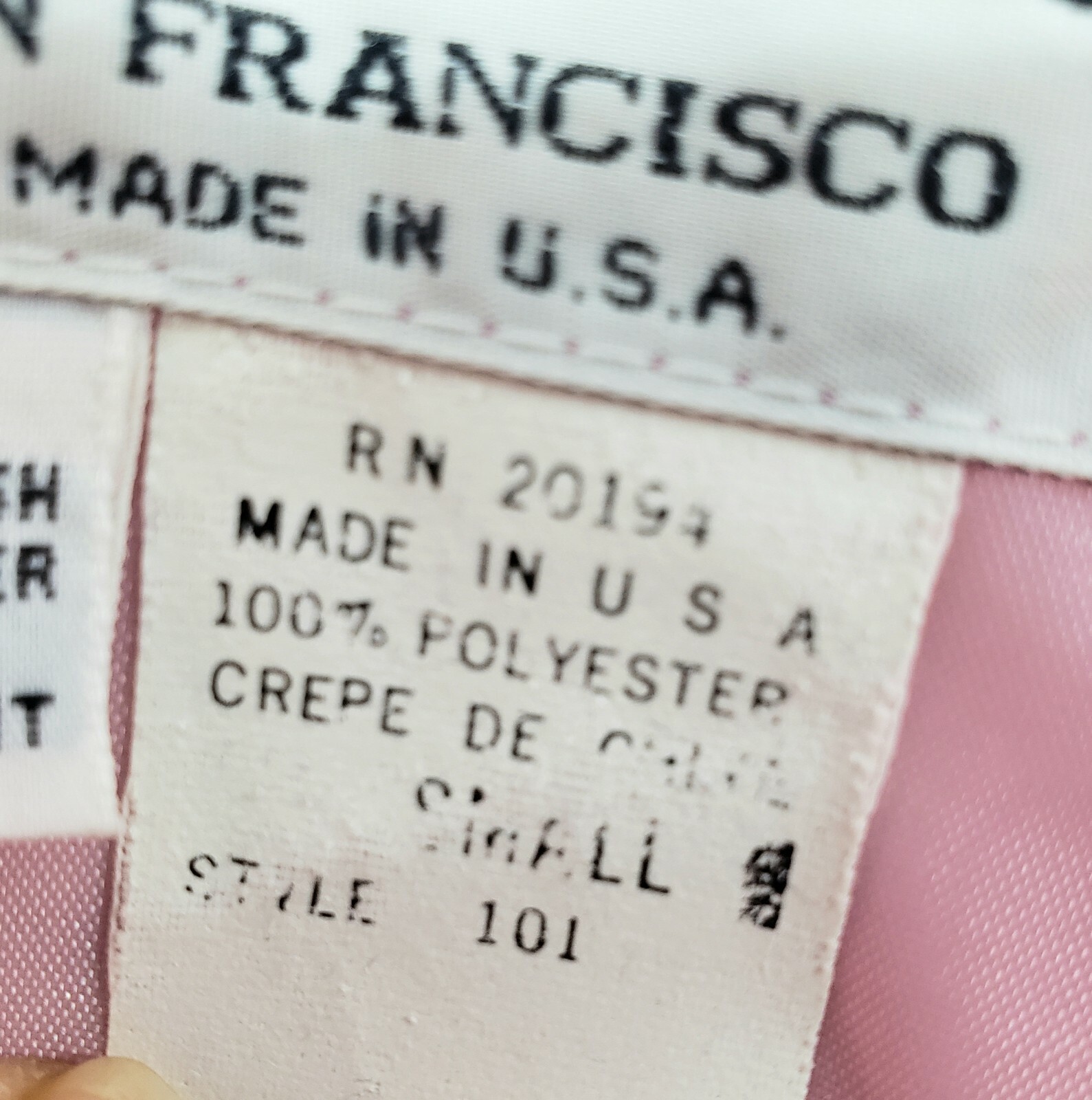 Vintage Womens Puffer Jacket Size M Marguerite Rubel San Francisco Crepe De Chin