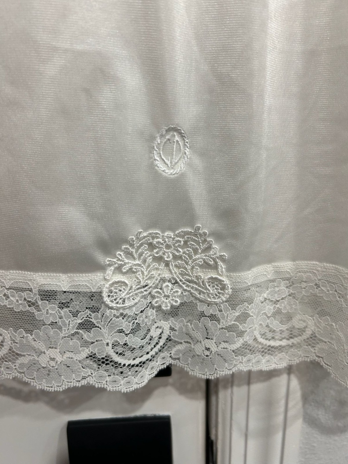 Christian Dior Small White Half Slip Lace Hem Elegant Undergarment Old Money