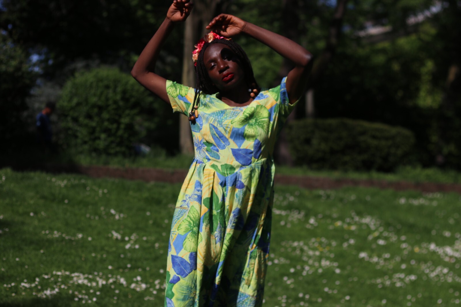 Vintage Floral Summer Dress – Size S-M TRUE VINTAGE 70 80 90