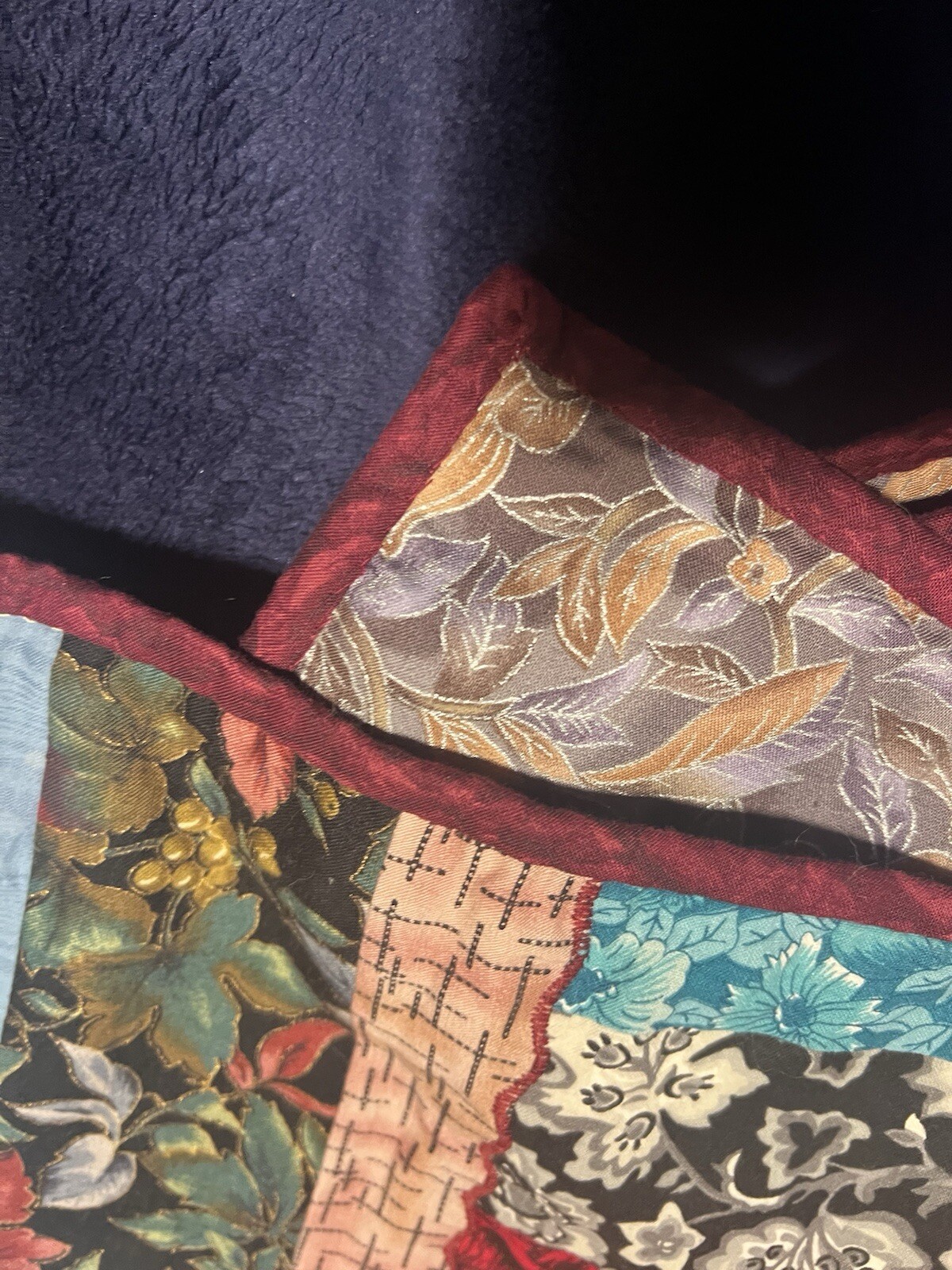Handmade Patchwork Women’s Jacket Flowers Cats Plants Large Vintage