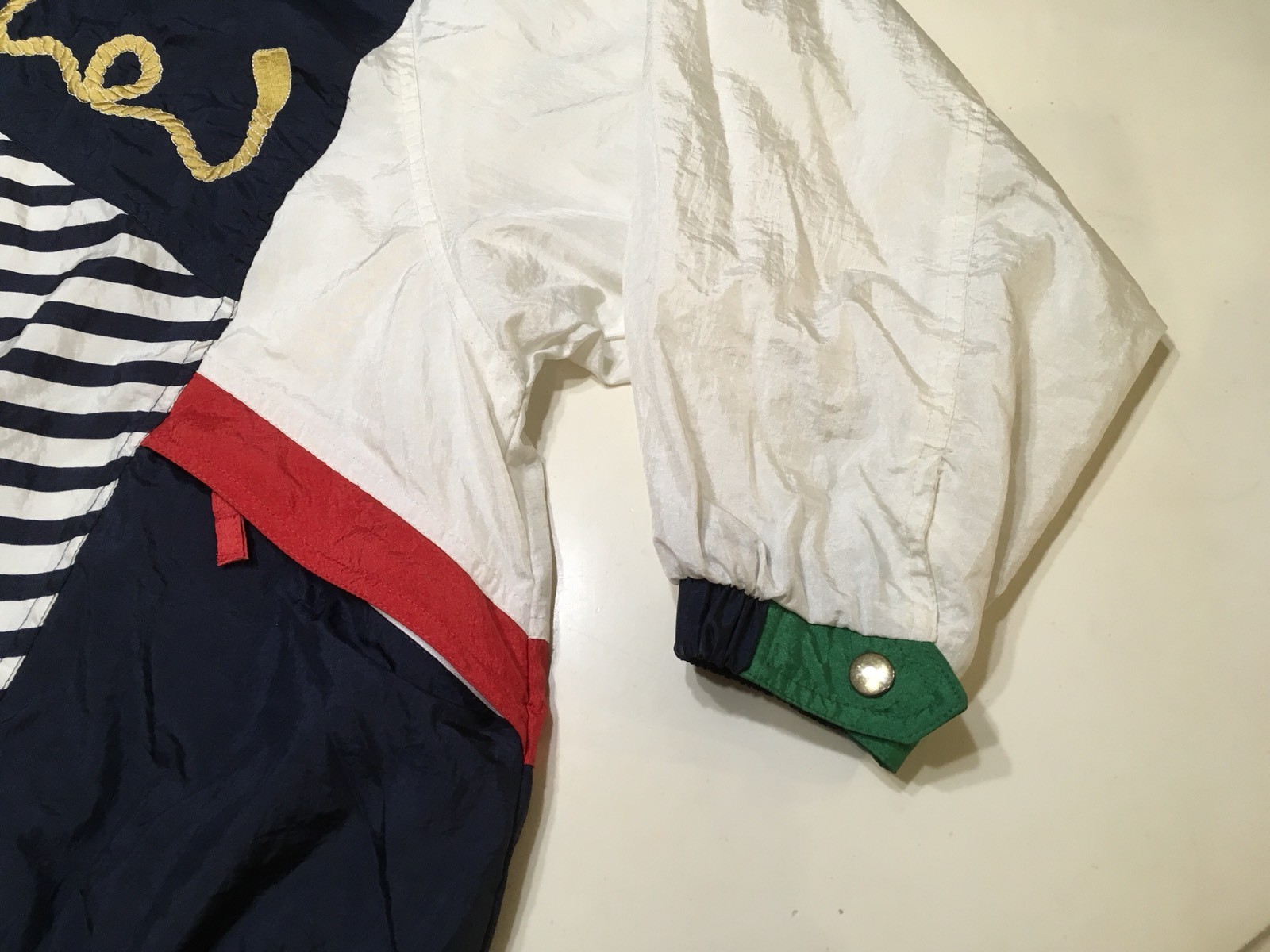 GIACCA SPORT Retro 90s Vintage Hooded Zip Windbreaker Nautical Sz L – EUC