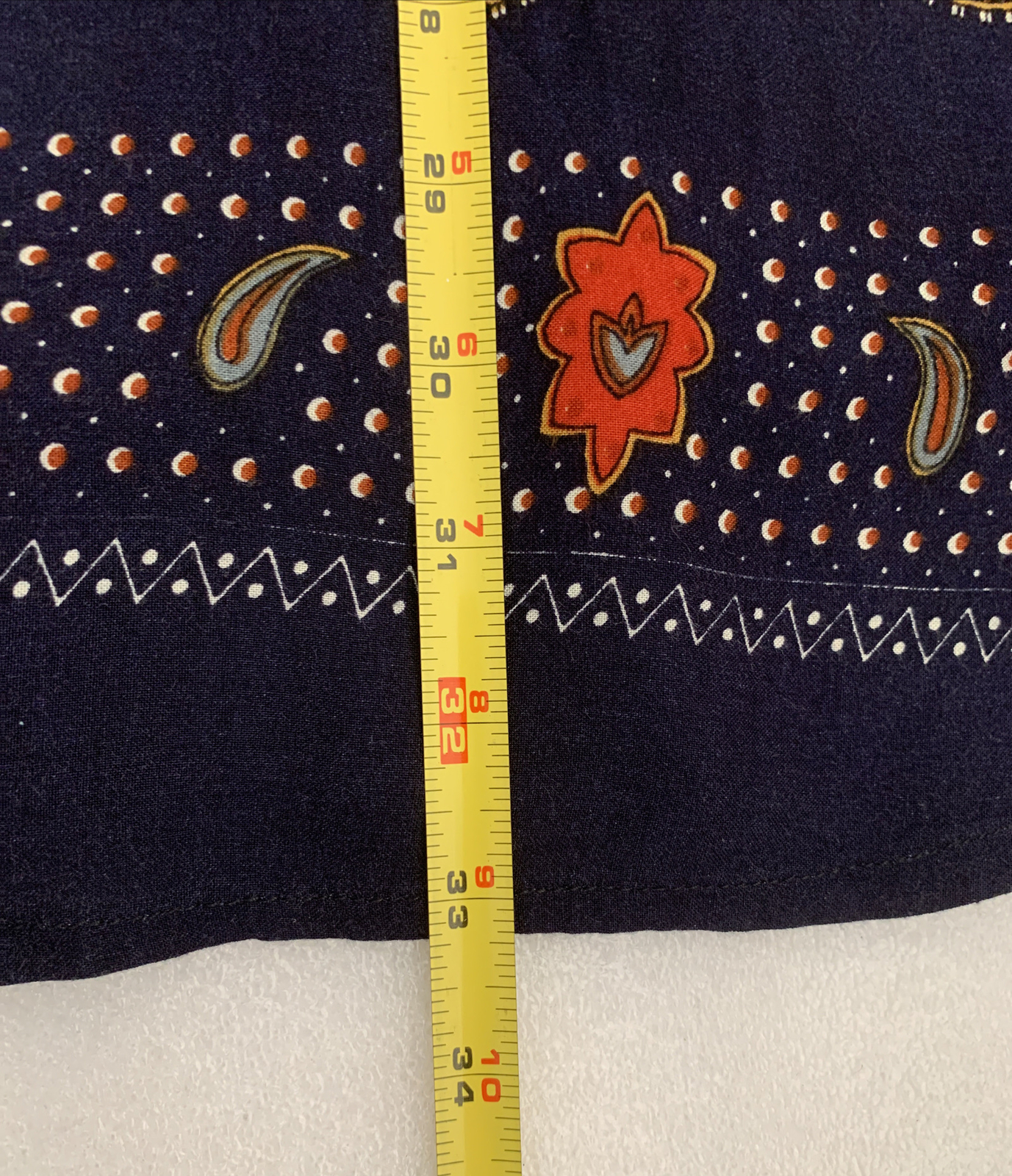 Mayette Vintage 100% Cotton Colorful Printed Sleeveless Dress Tie On Back Sz S