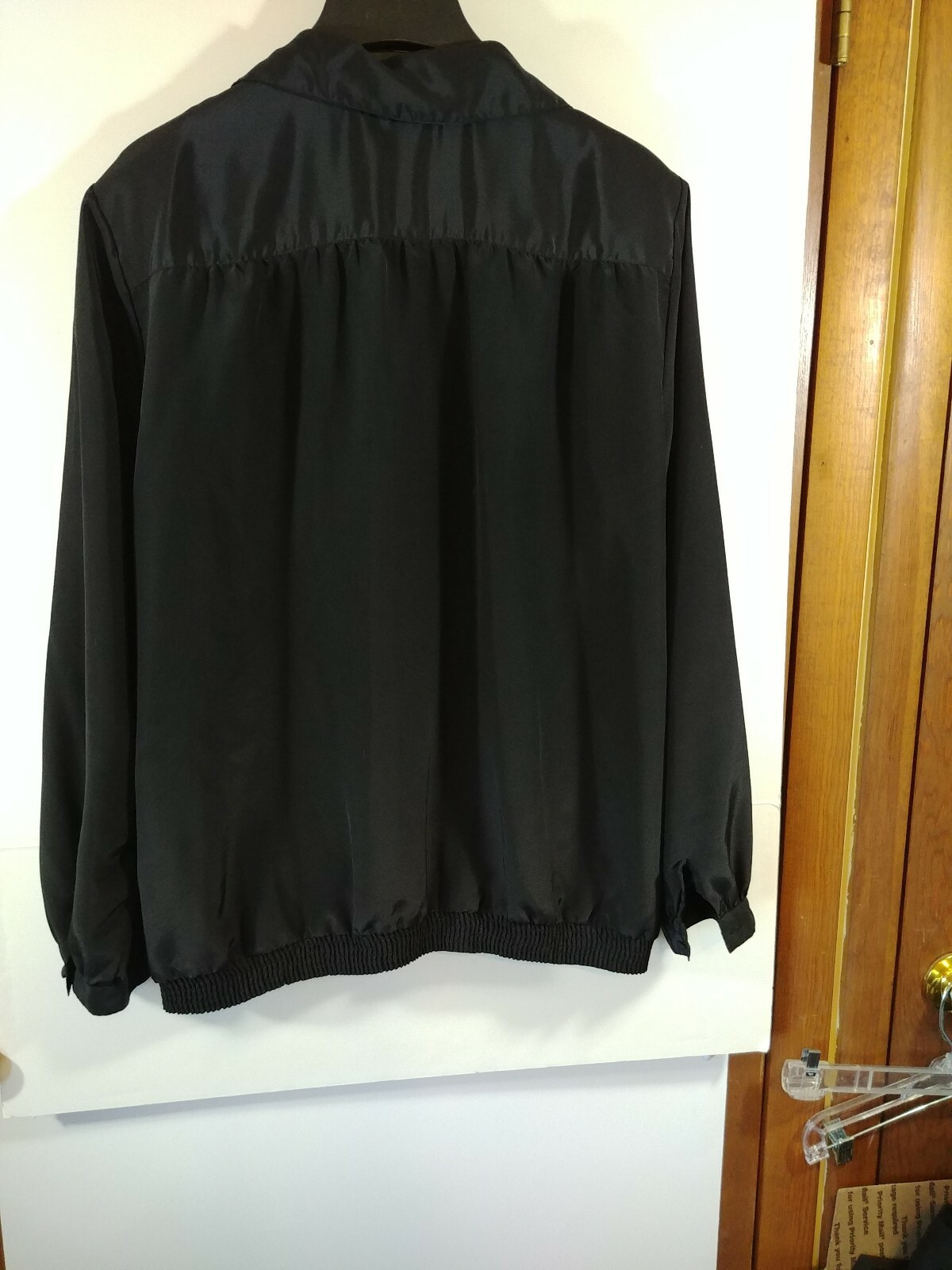 VTG 80’s Sir James Blouse, Size 18, Black, Elastic Waist, #1870