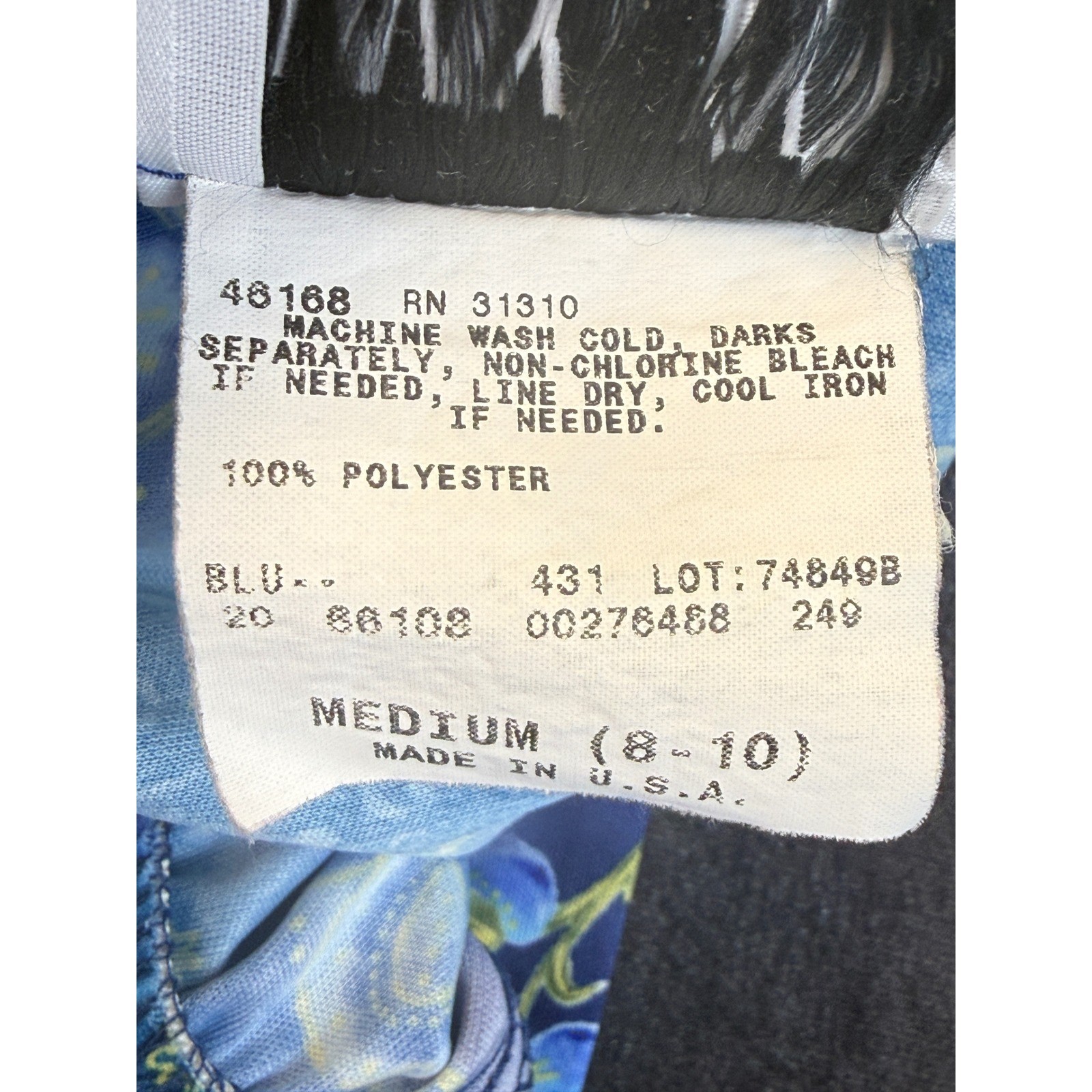 Vintage Amy Byer California Women Size M (8-10) Blue floral Midi Skirt