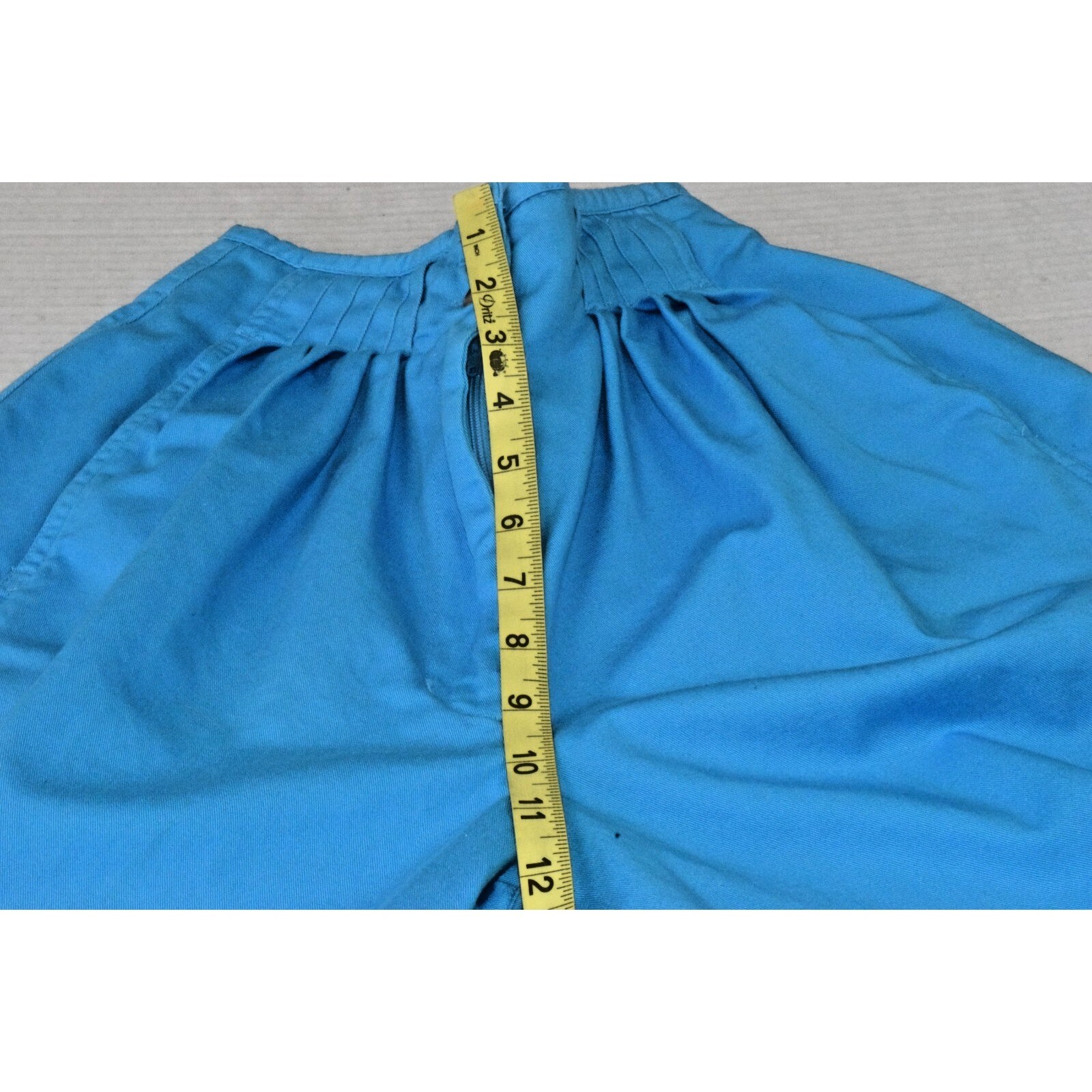 Vintage Shorts Sportables Size 6 90s Sky Blue Ultra High Waist Pleats Cotton