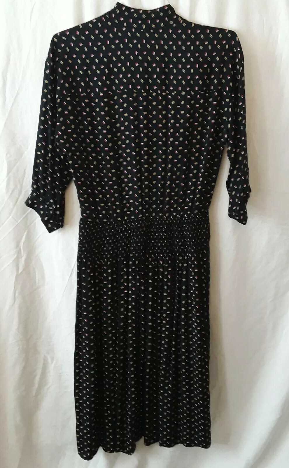 Vintage Warren Z ladies long Dress bodice Wrap full Church Dress Secretary Bank