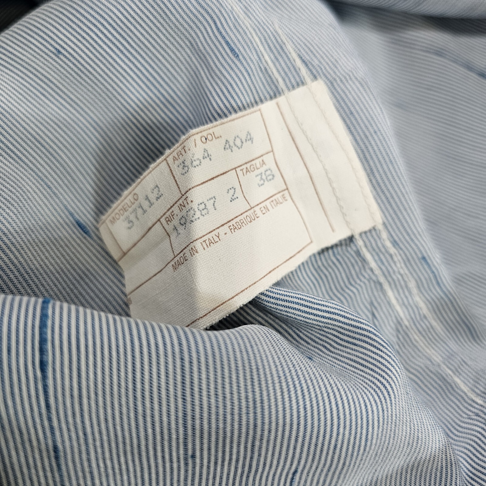 Vintage 70s Touche Italy 38 Blue Silk Blouse Pinstriped Pussycat Bow O Collar
