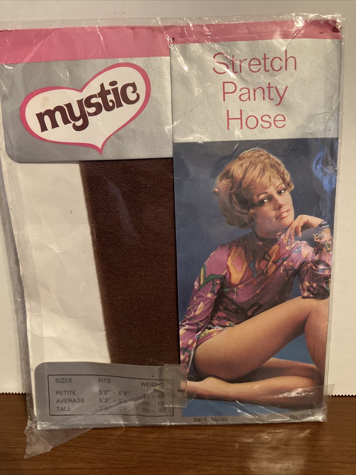 Vintage Mystic Stretch Panty Hose Petite 5’0”-5’3” 90-105 lbs *New Sealed*