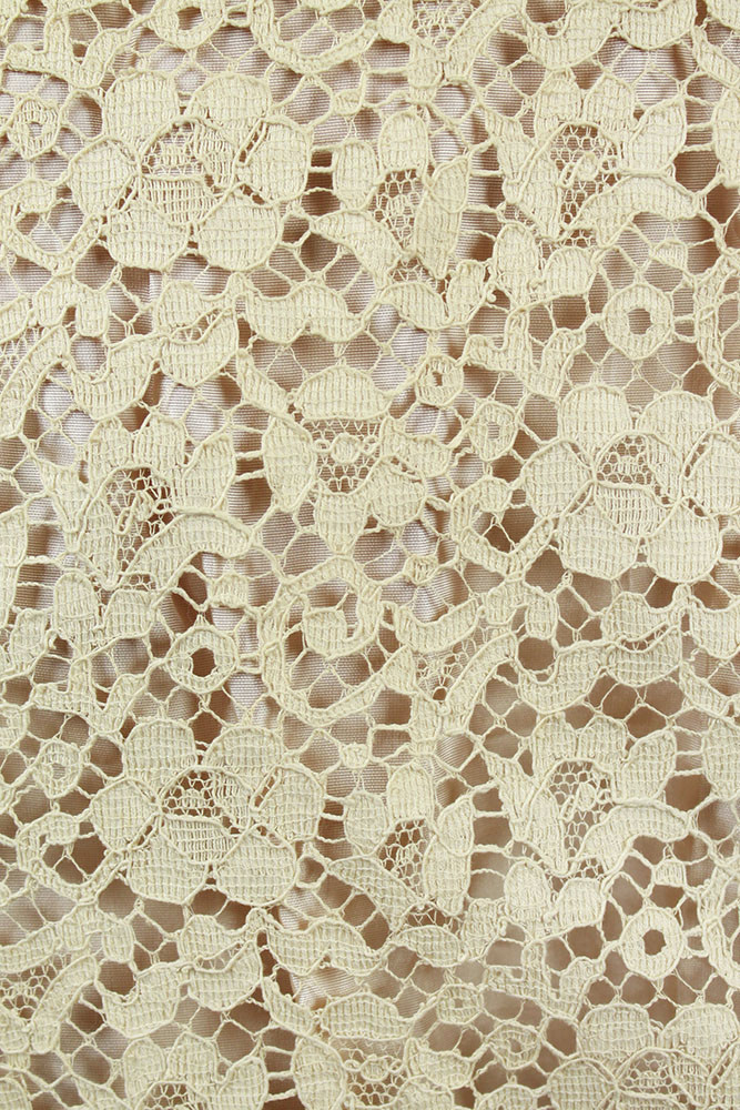 Vintage 50s Dress Jacket Set Sz S Ivory White Beige Champagne Wedding Gown