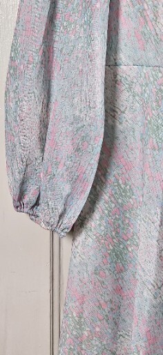 VTG Minerva Fashions Dress Women’s M/L Pastel Pink Green Floral Career Witchcore