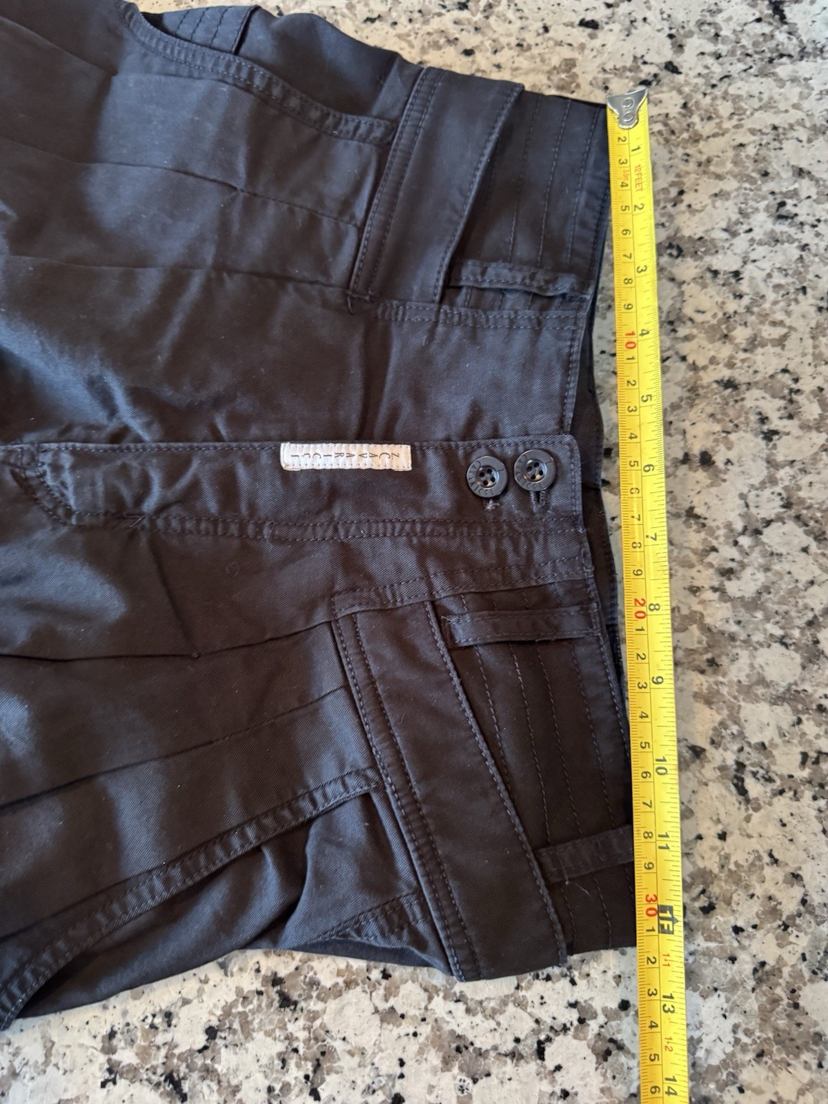 Vintage Z Cavaricci Black Pleated Pants High Rise 100% Cotton USA Size 25