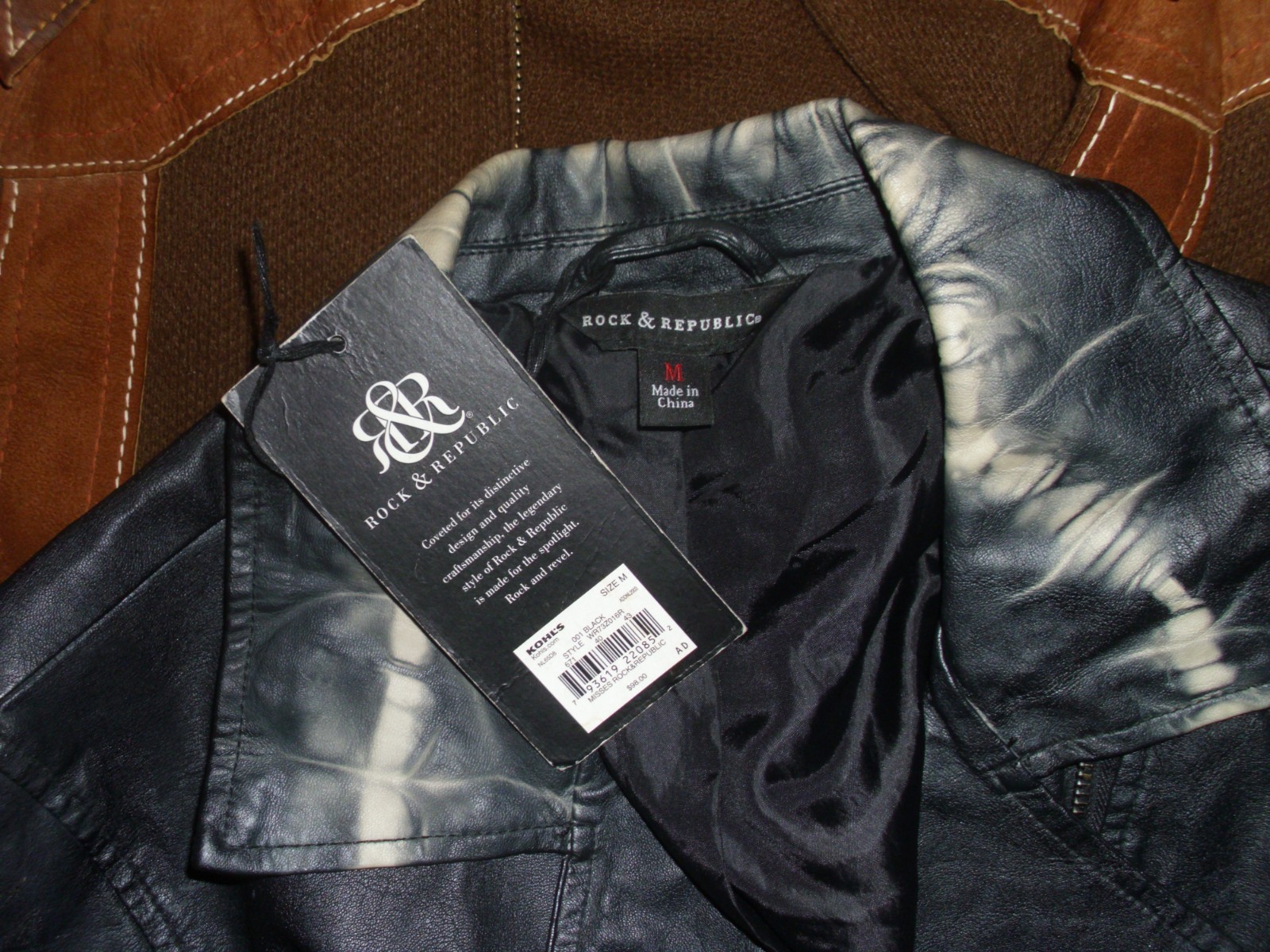 Lot of 3 Vintage Mont.Ward Orlon Acrylic Swet.Rock & Republic, i e Leather Coats