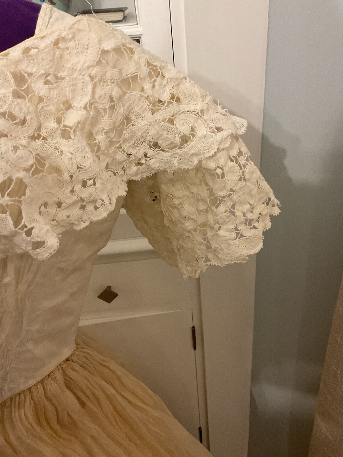 1850’s Antique Ballgown Restored Conserved