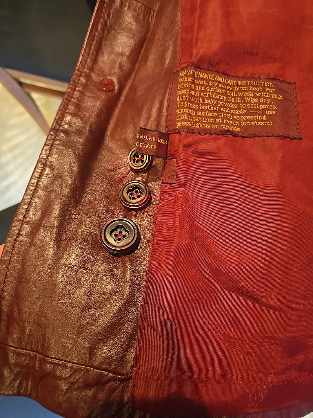 Vintage Etienne Aigner Burgundy Jacket Size 42