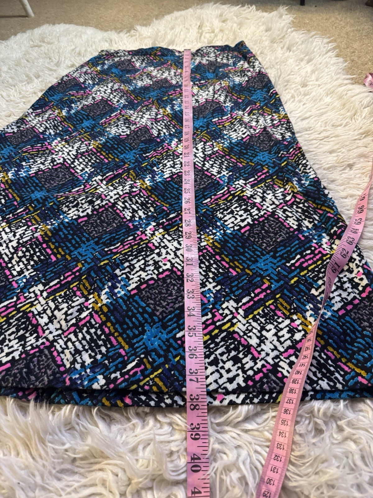 Vtg 60s Psychadelic Print A Line Maxi Skirt Geo Art Cotton Pop Art Broadcloth M