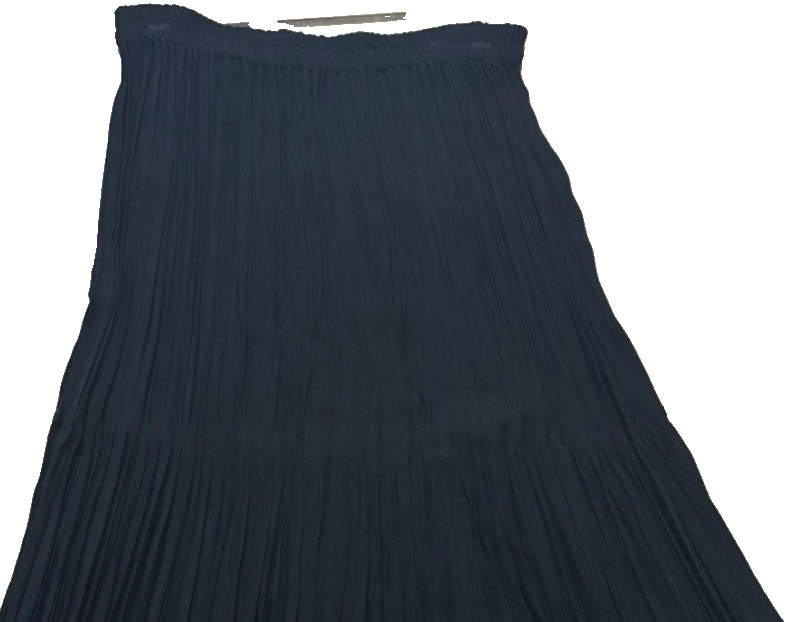 Vtg DOUBLE D RANCH WEAR Maxi BLACK CRINKLE BROOMSTICK SKIRT Embroidered RED S!