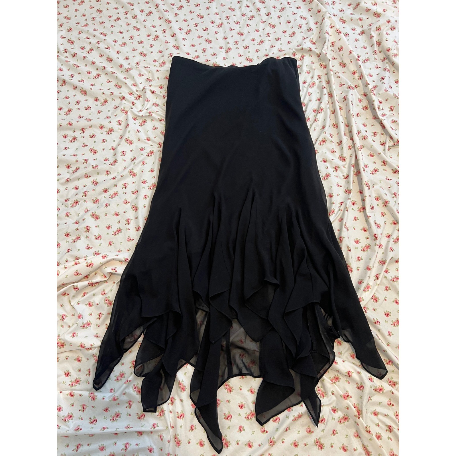 vintage handkerchief hem fairy whimsygoth maxi skirt