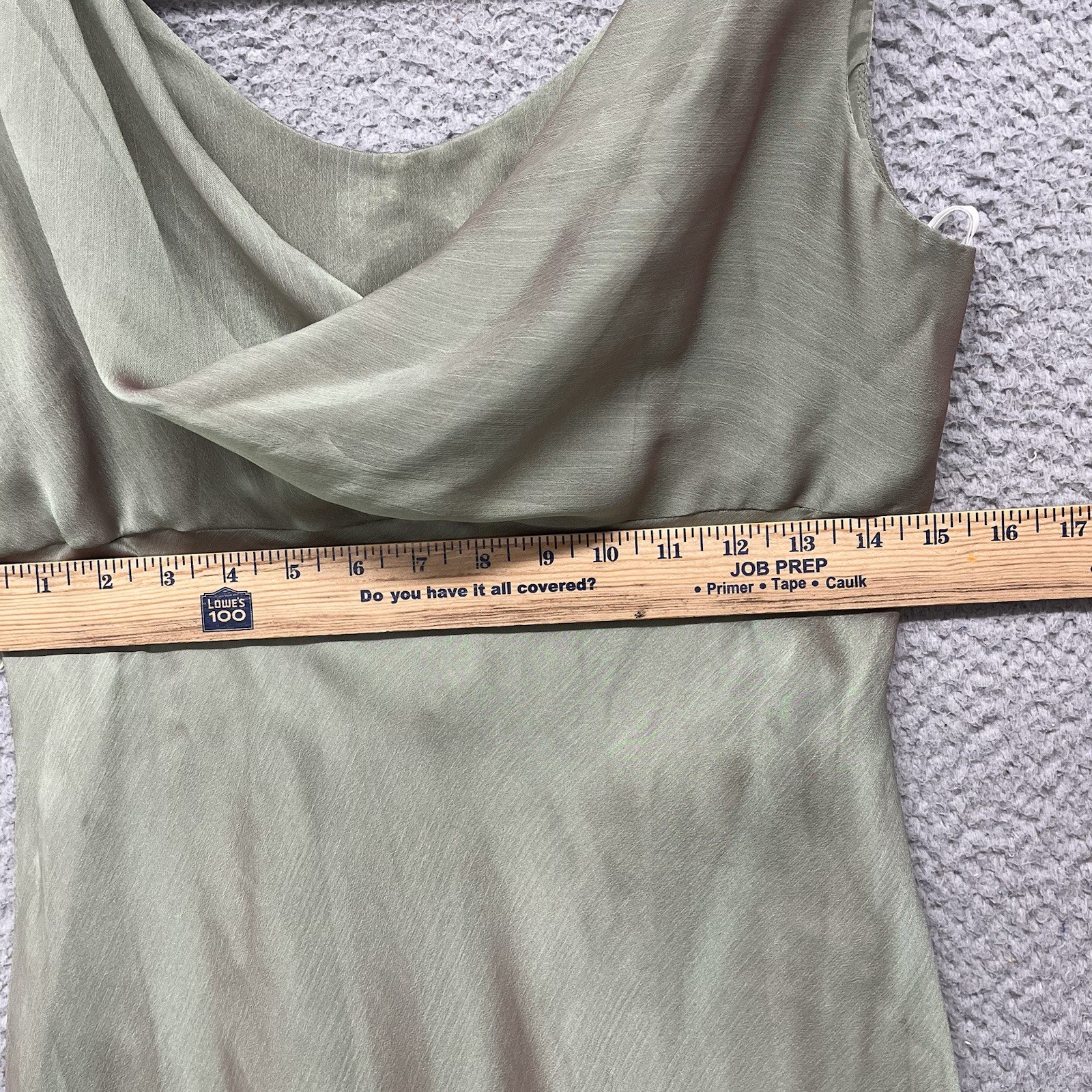 Y2K Michaelangelo Fairy Dress Womens 10 Green Iridescent Draped Neck 90s Chiffon