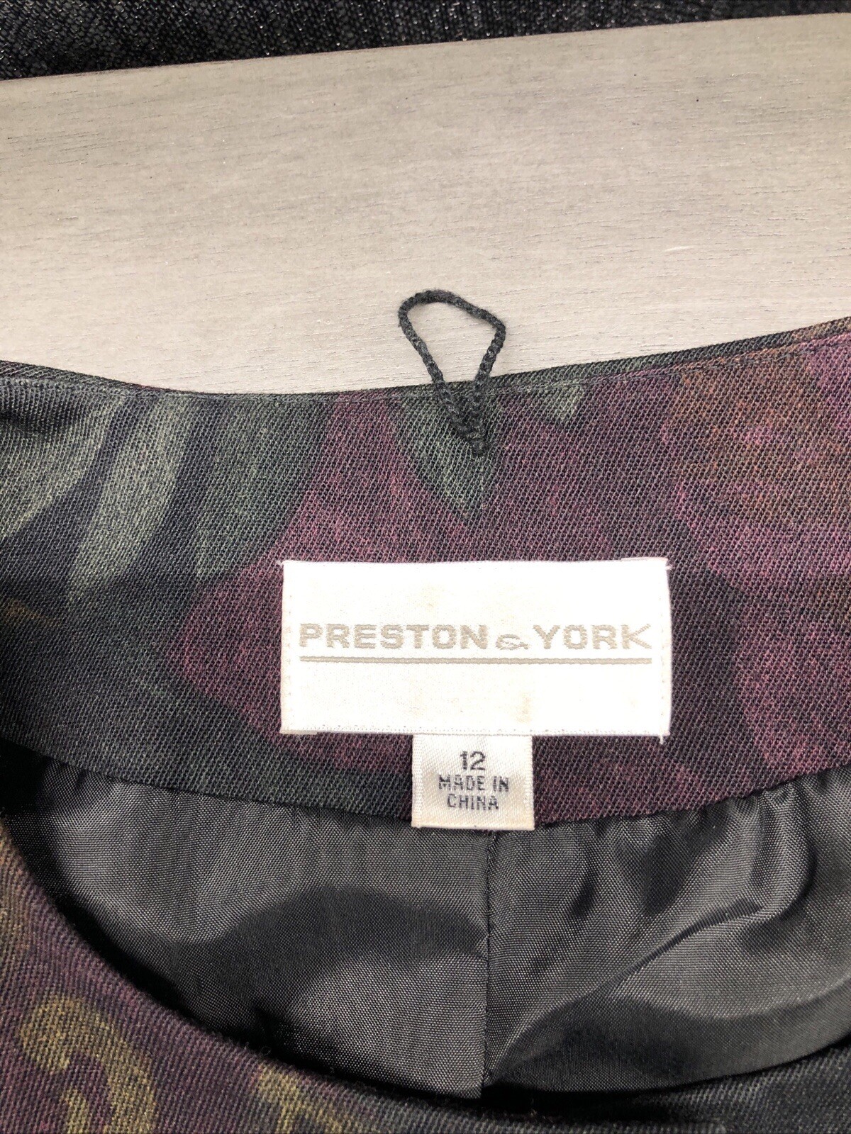 Preston & York Womens Size 12 Blazer Coat Nice Pattern