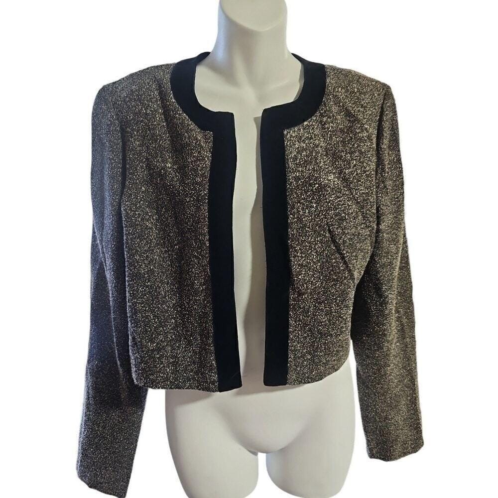 Vintage Donna Ricco NY Jacket Black & Gray Outfit Size 14