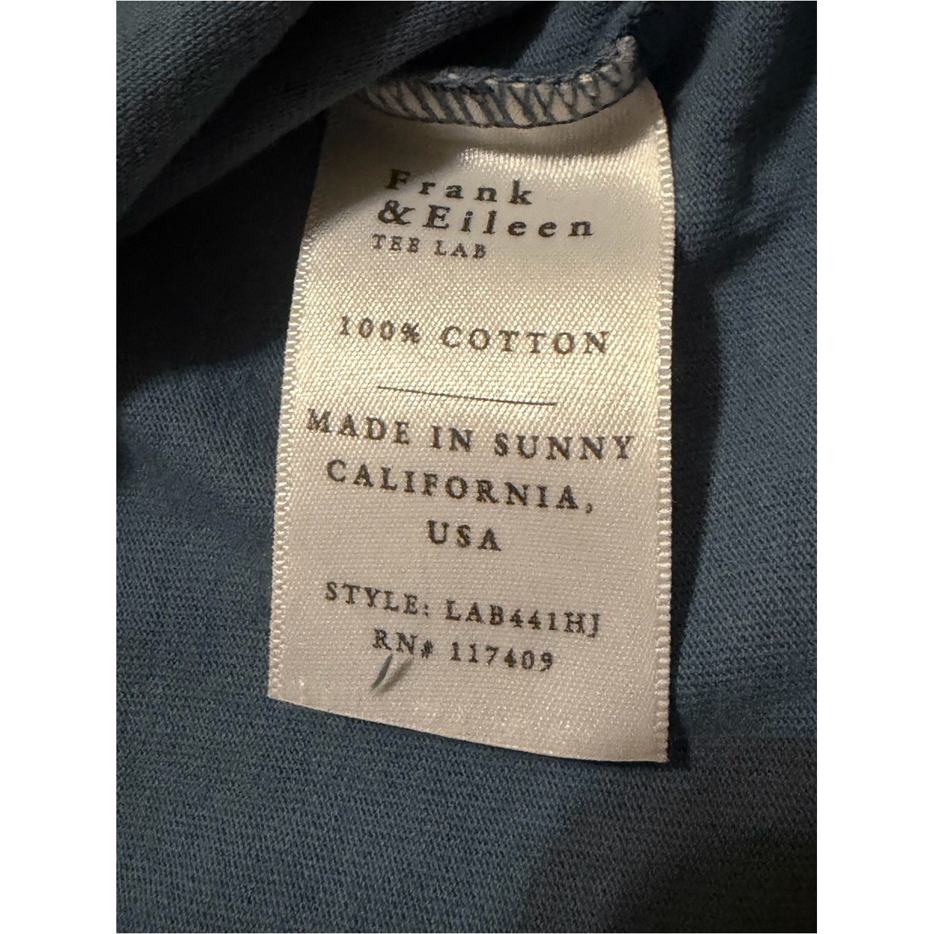 Frank and Eileen Nicole Henley Dress Dusty Blue Size XS 100% Cotton Midi EUC