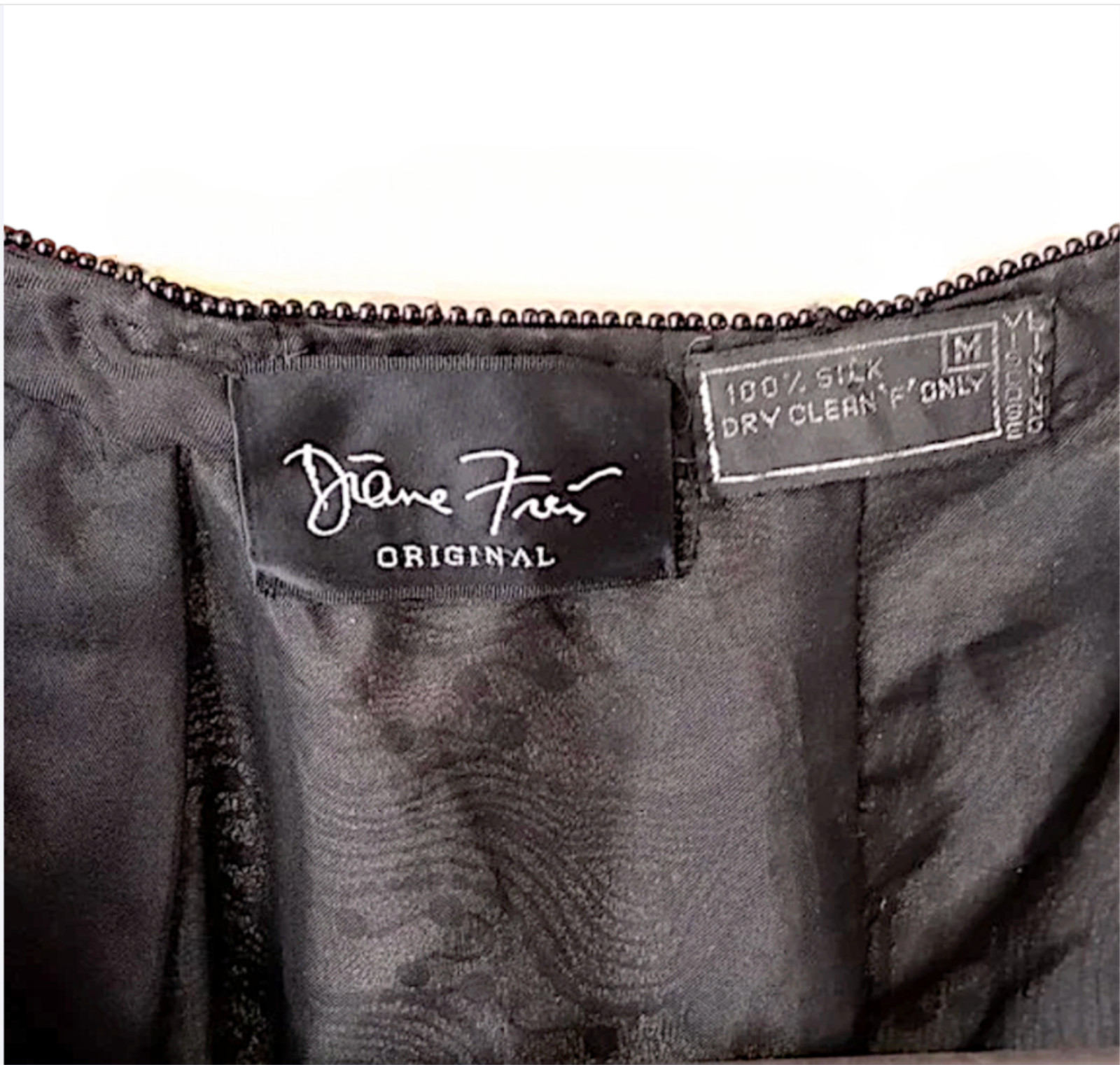 DIANE FREIS Vintage Silk Hand-Made Sequin Butterfly Jacket Resort Cruise ($495)