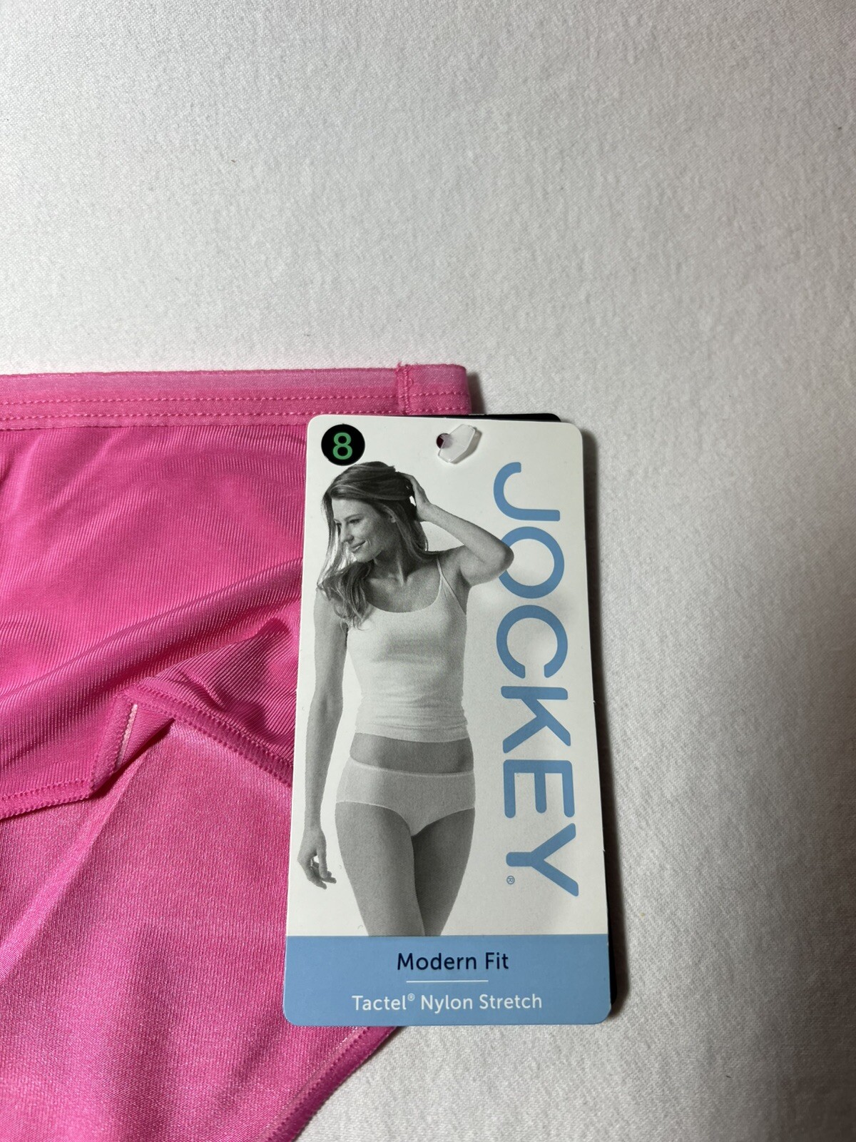 Vintage Jockey Silky Soft Hot Pink Modern Fit Tactel Nylon Size 8 NWT
