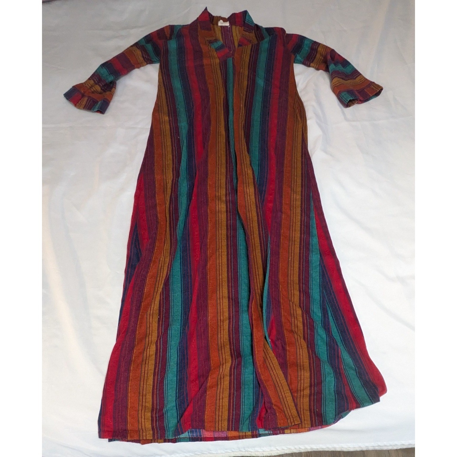 Donna Richard for Gilligan O’Malley Robe Womens Petite Multicolor VTG Striped