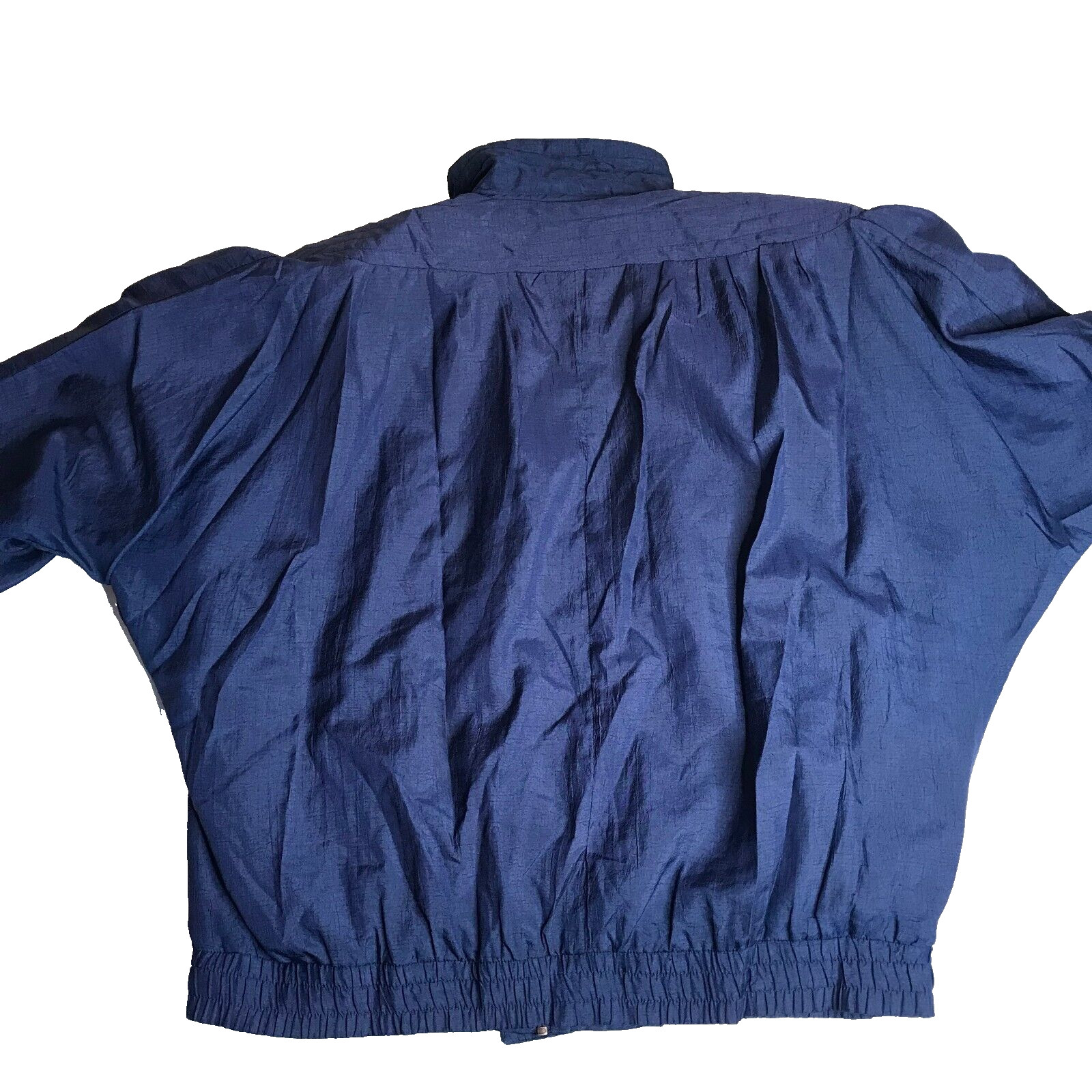 Finesse Sportswear Blue Vintage Zip Up Taffeta Jacket Size Large
