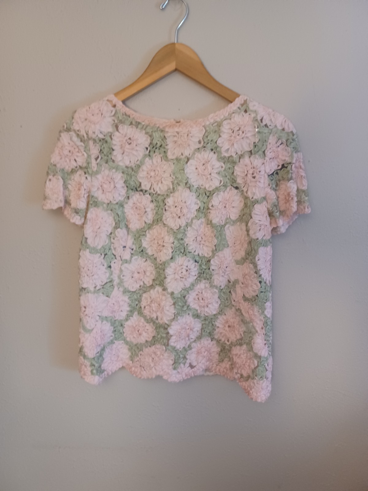 SALE! ​RARE Vintage 50s Frances Henaghan Matching Floral 3D Ribbon Skirt/Top Set