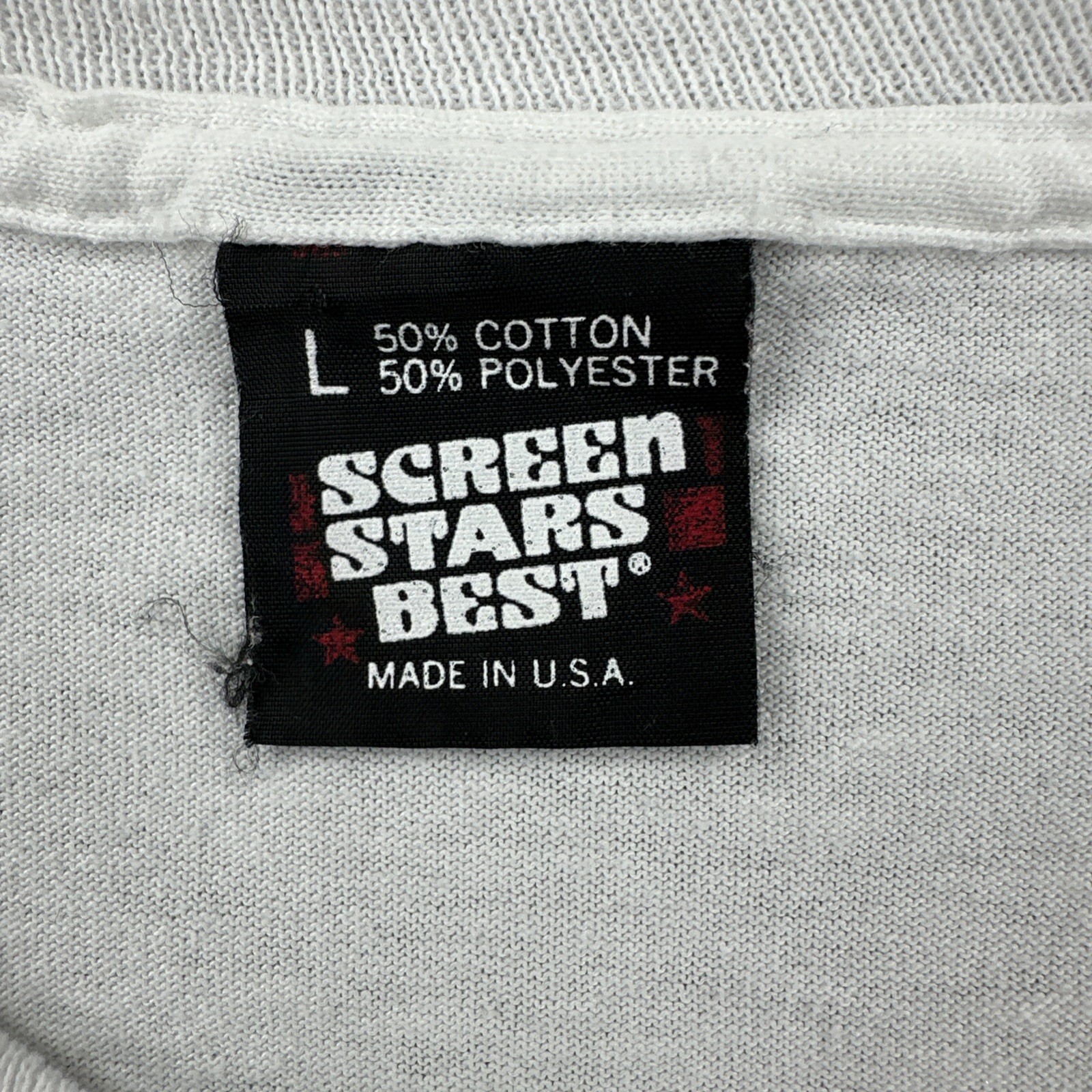 Vintage Screen Stars Best Large White T Shirt Made In USA Soy Boricua 100×100