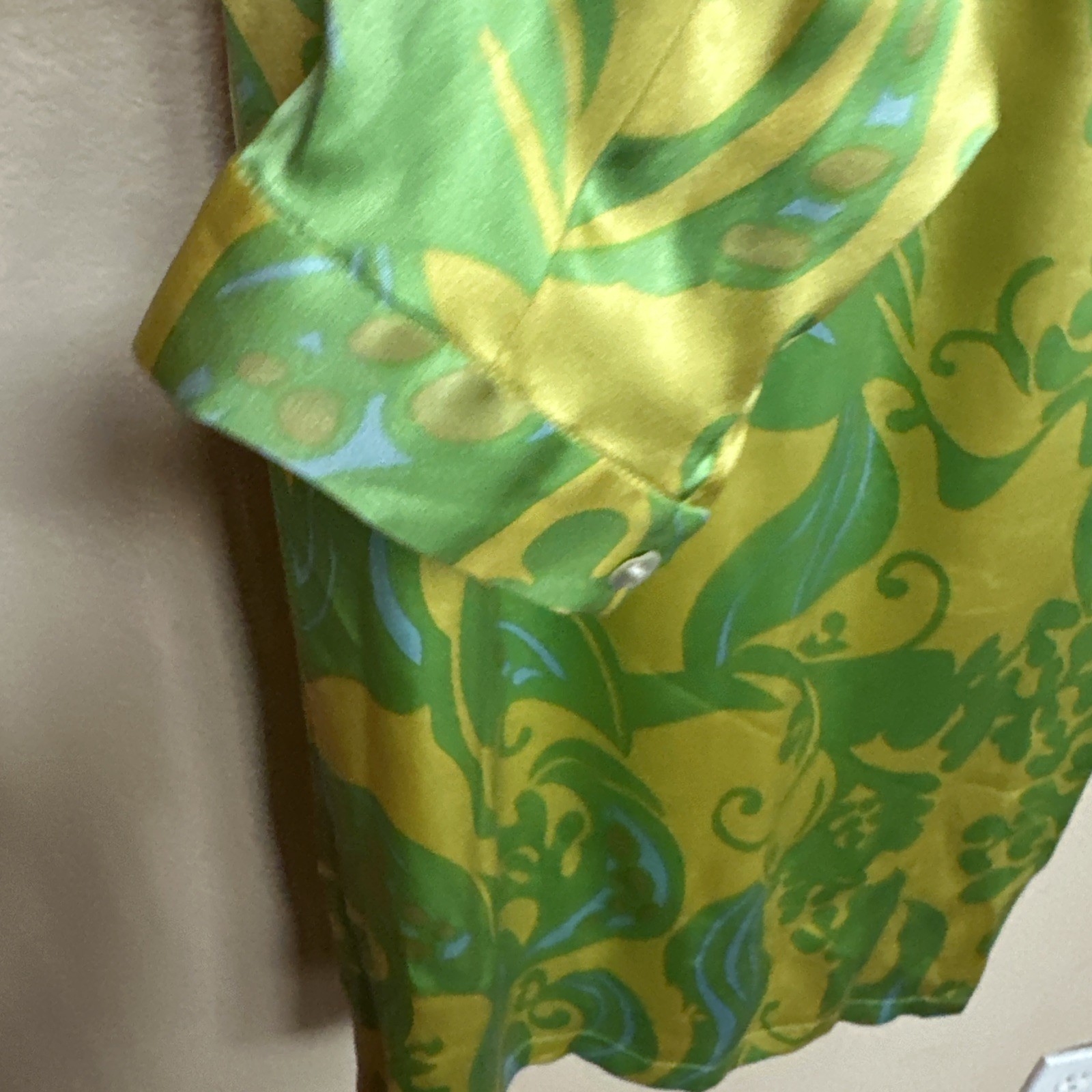 Vintage Unique Hugo Buscati Designer Silk Shirt Stretchy Go Go Mod Dress Sz 8