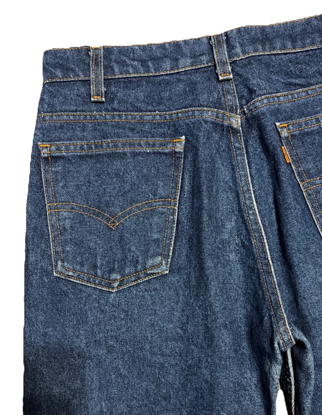 Vintage Levis 517 0217 Orange Tab Jeans Dark Indigo Denim Bootcut 28×26 USA Made