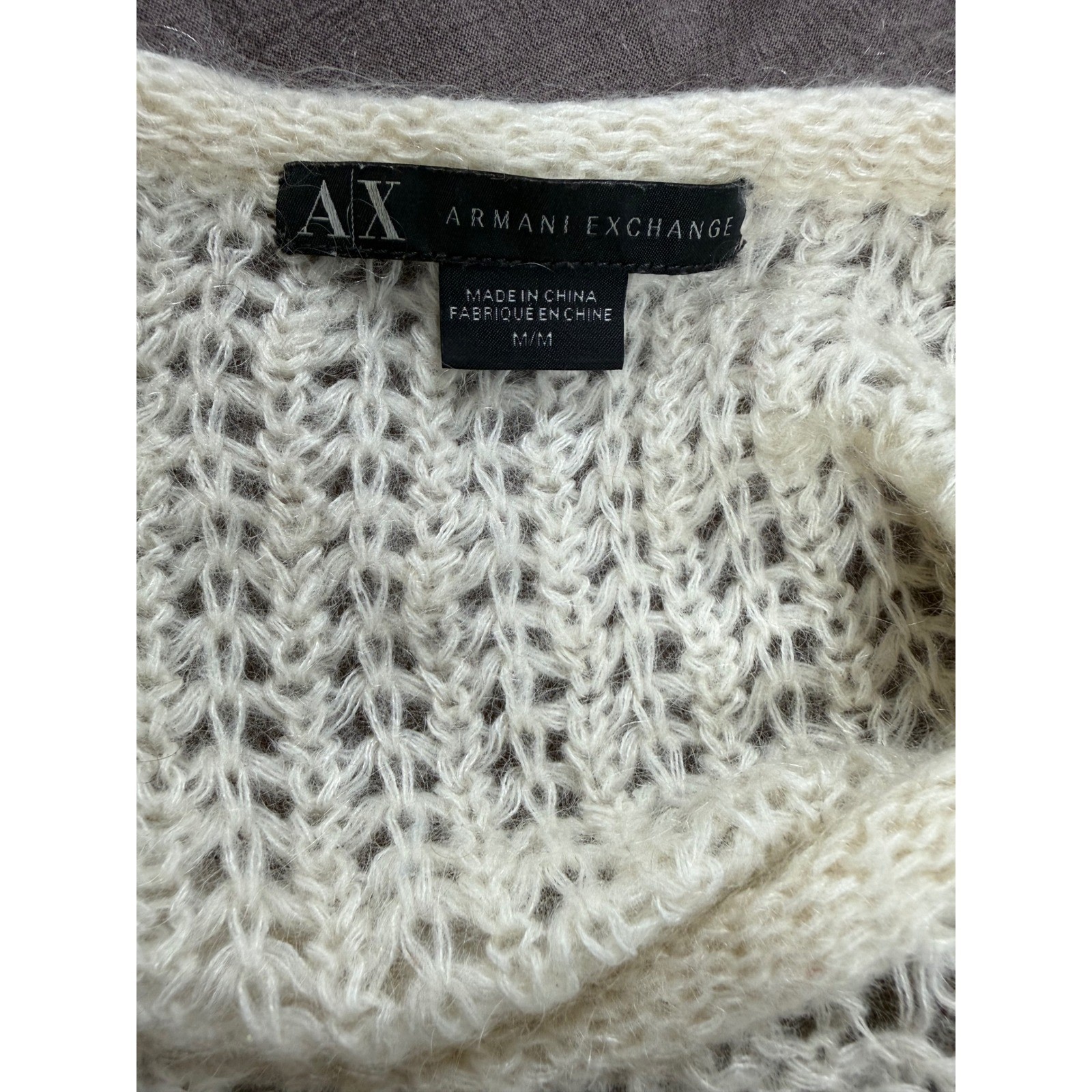 Vtg Armani Exchange Mohair Sweater Sz M