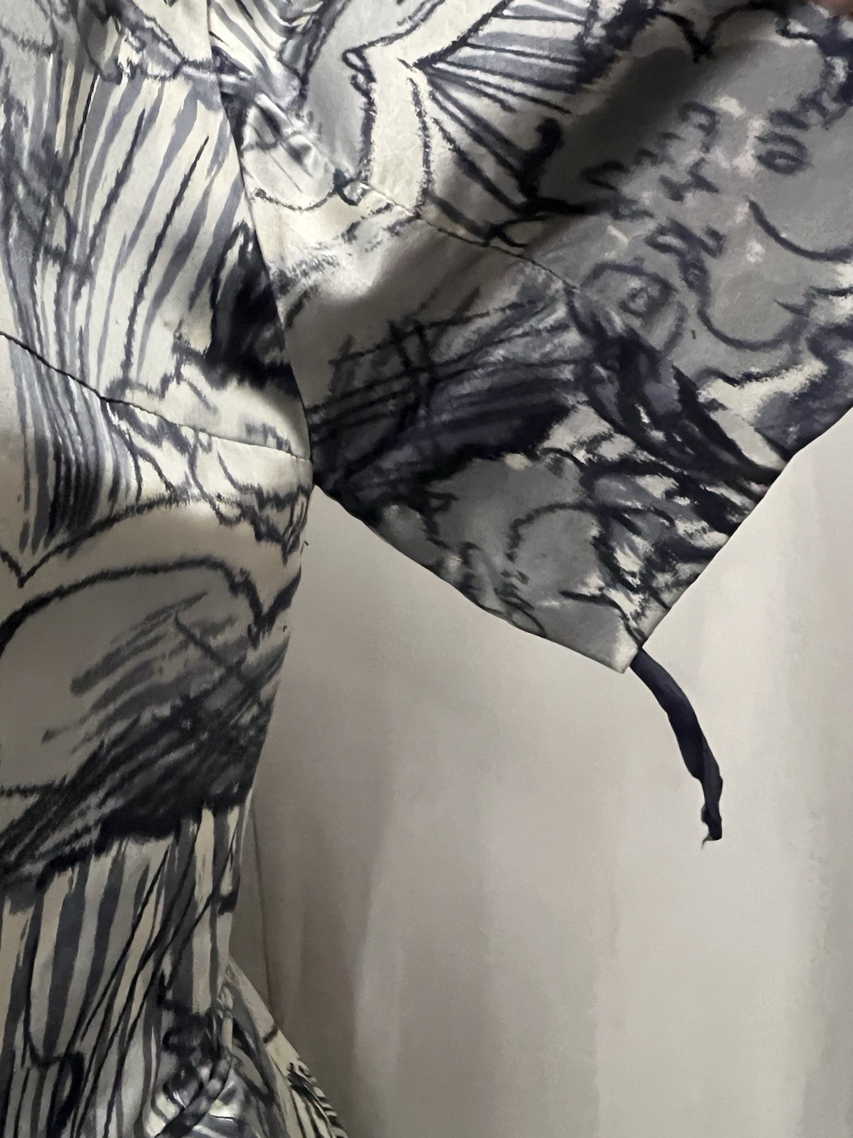 Lovely Printed Silk 1950’s Nettie Rosenstein Dress For Neiman Marcus