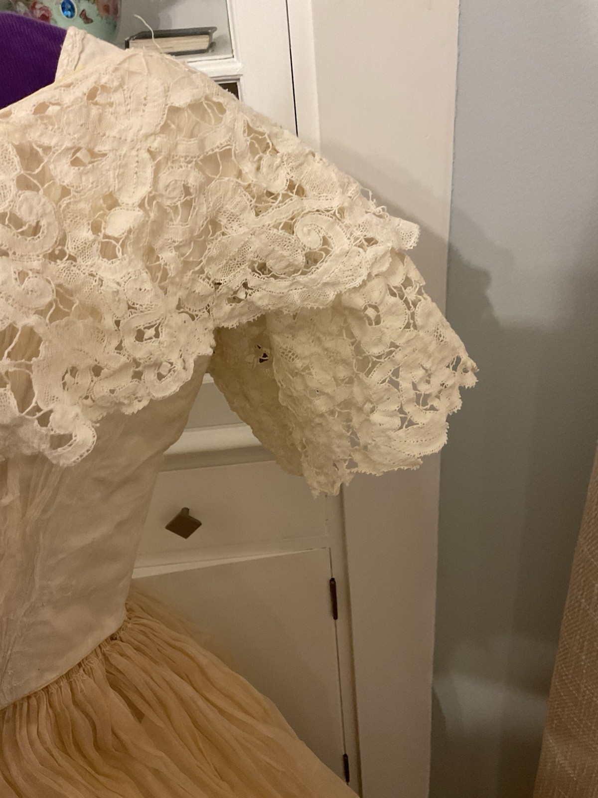 1850’s Antique Ballgown Restored Conserved
